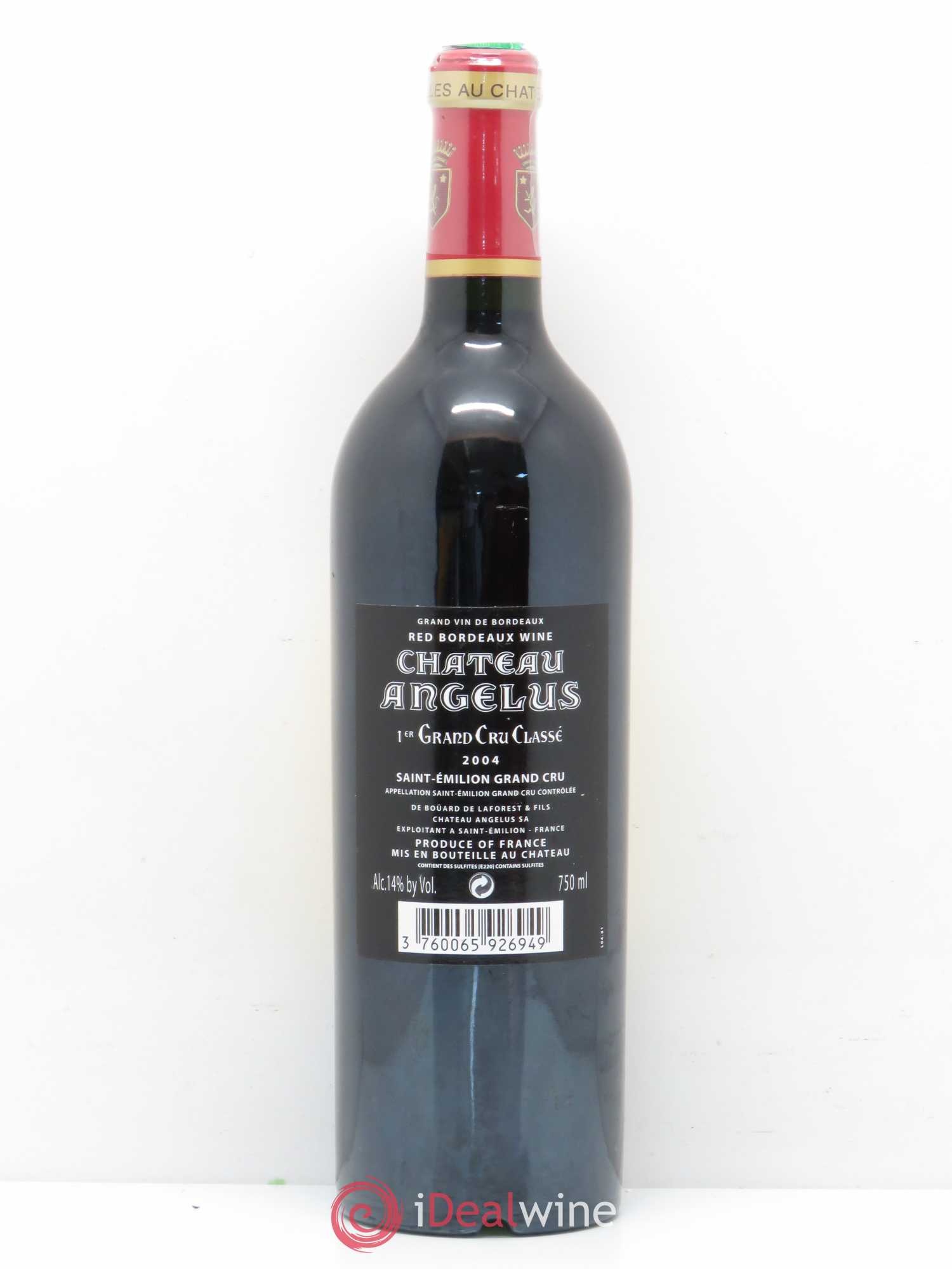 Château Angélus 1er Grand Cru Classé A 2004 - Lot de 1 bouteille - 1