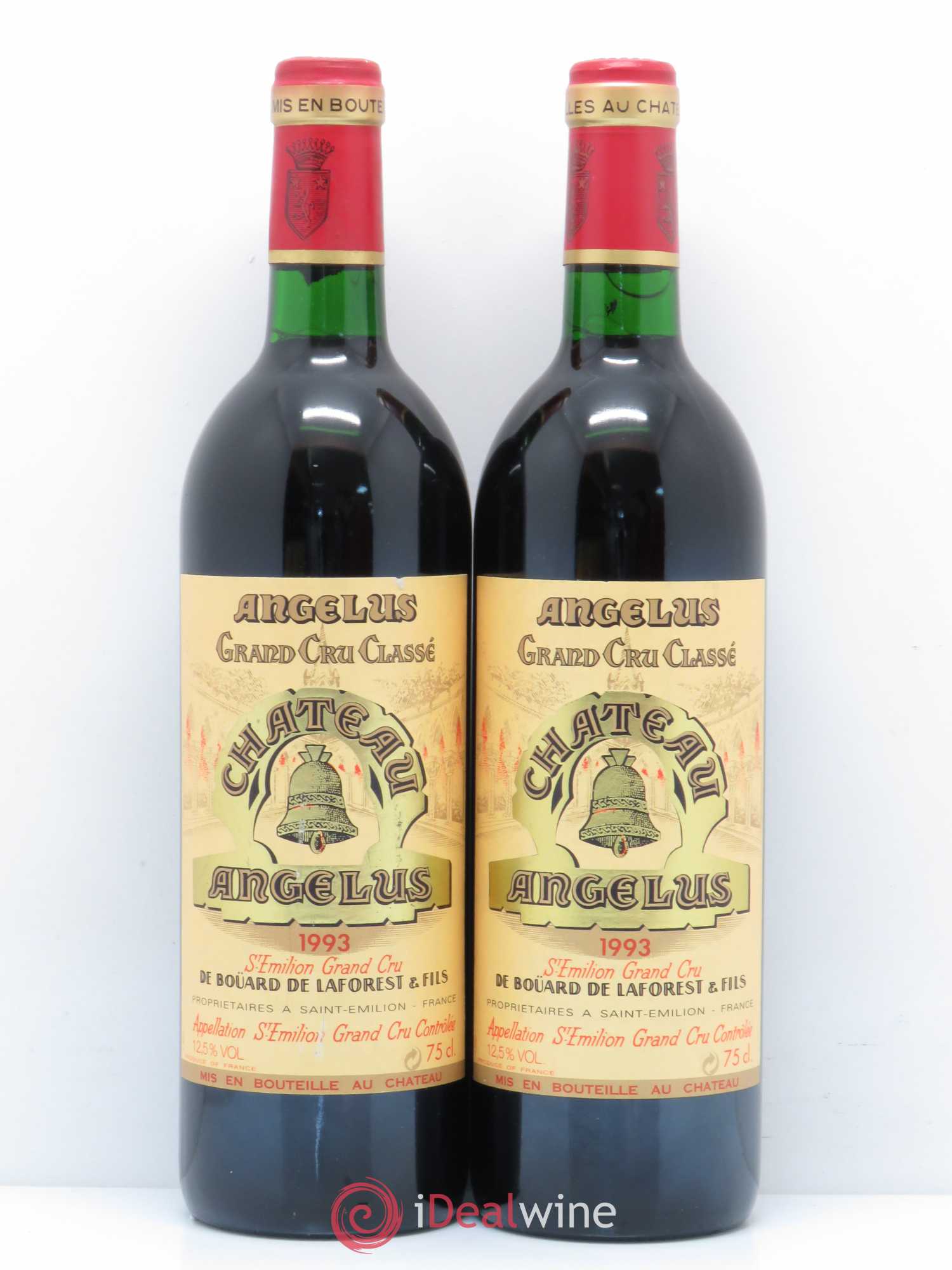 Château Angélus 1er Grand Cru Classé A 1993 - Lot de 2 bouteilles - 0