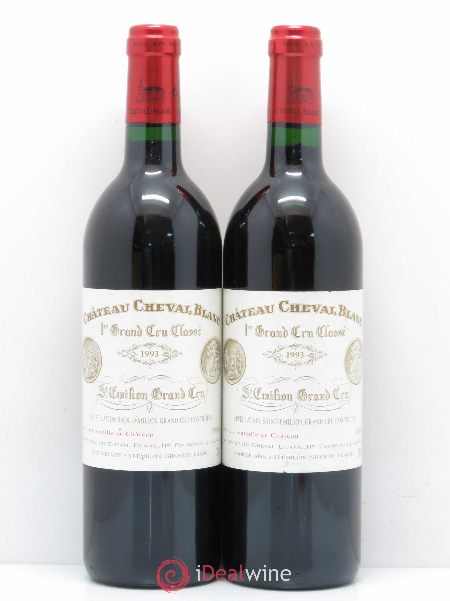 Château Cheval Blanc 1er Grand Cru Classé A 1993 - Lot de 2 bouteilles - 0