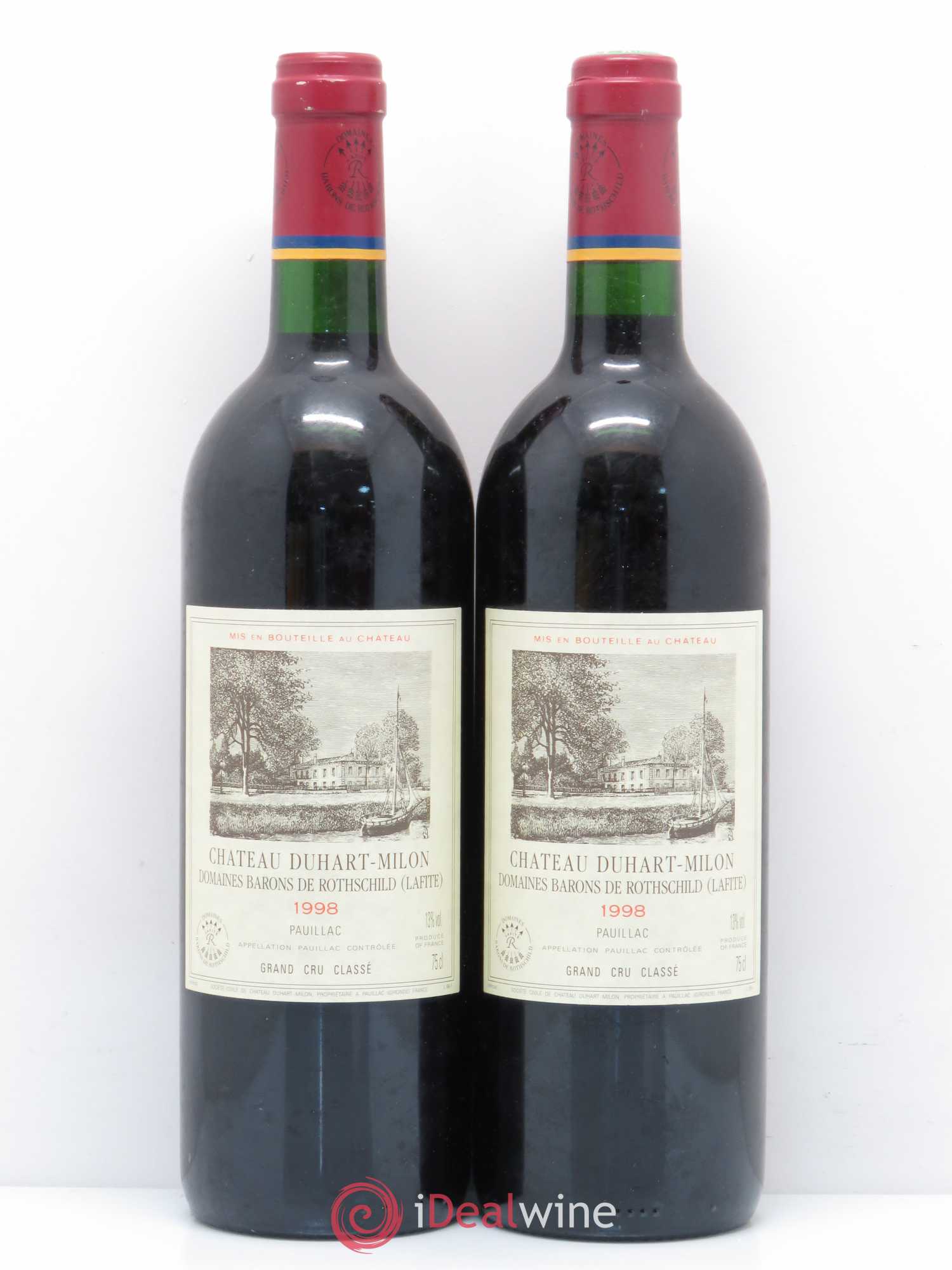 Château Duhart-Milon 4ème Grand Cru Classé 1998 - Lot de 2 bouteilles - 0