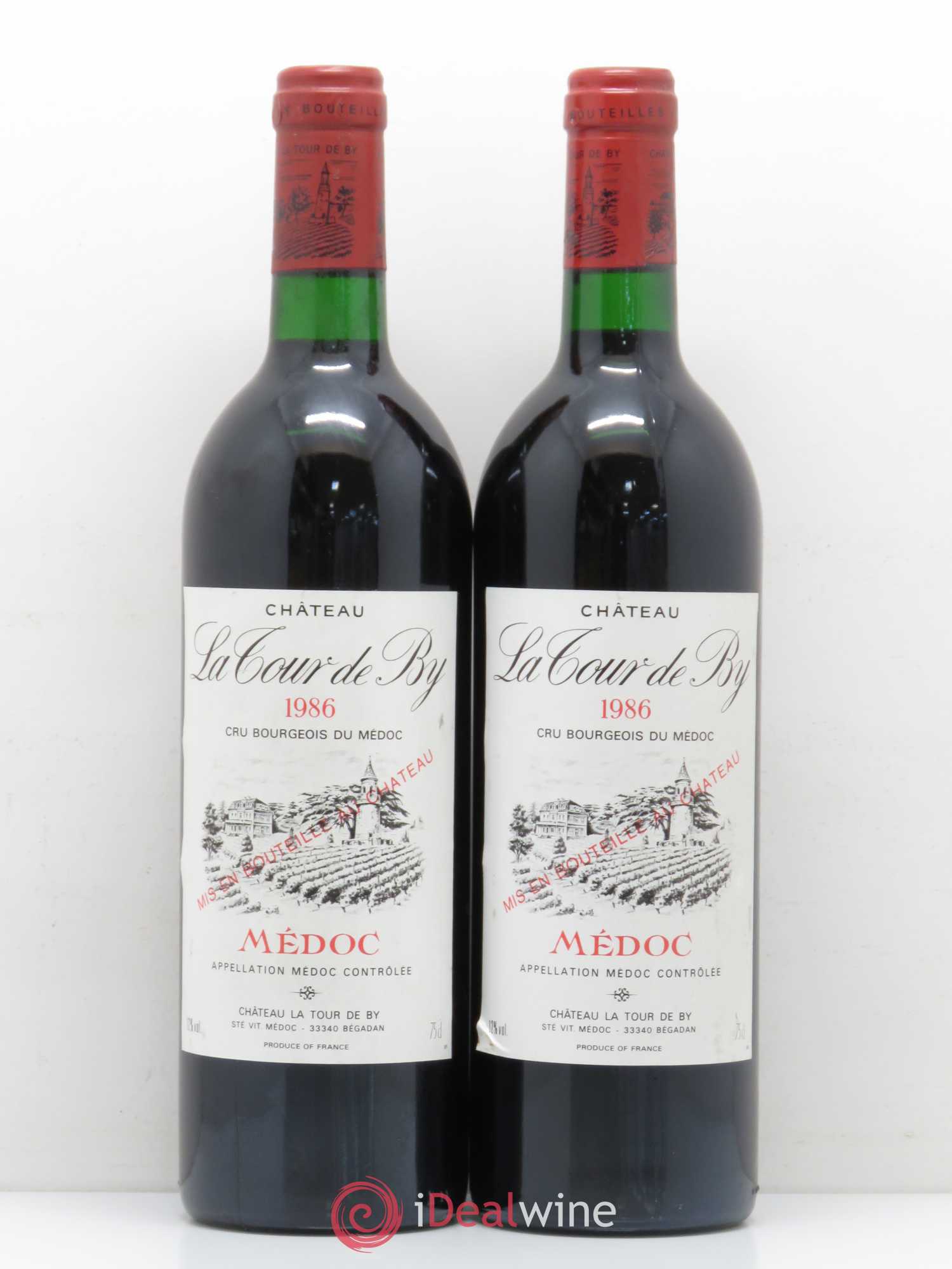 Château La Tour de By Cru Bourgeois 1986 - Lot de 2 bouteilles - 0