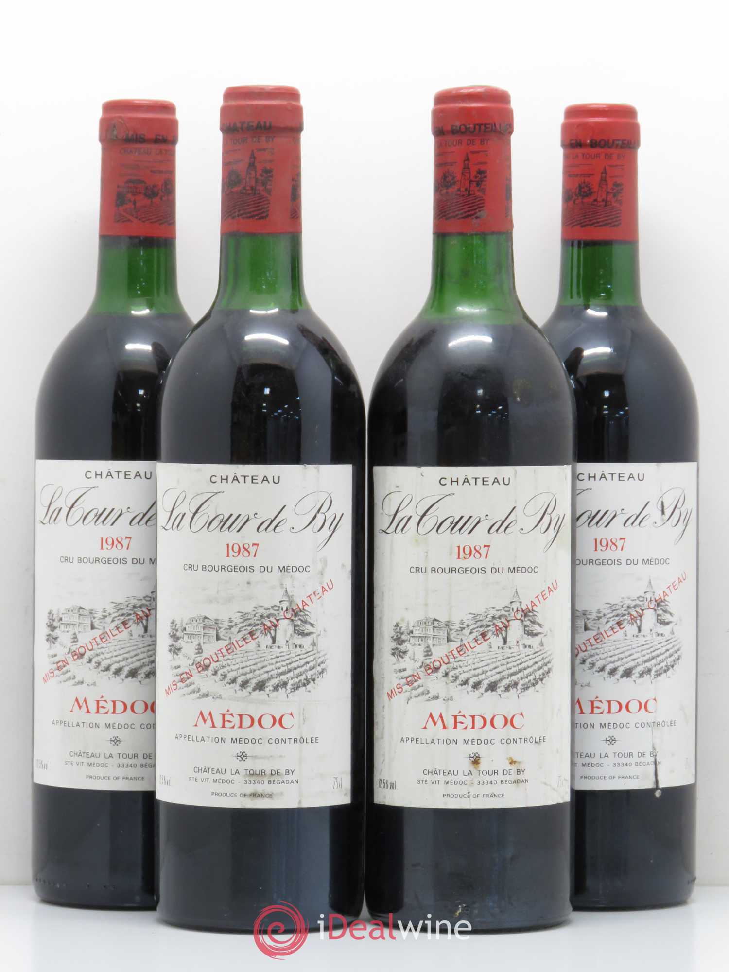 Château La Tour de By Cru Bourgeois (sans prix de réserve) 1987 - Lot de 4 bouteilles - 0
