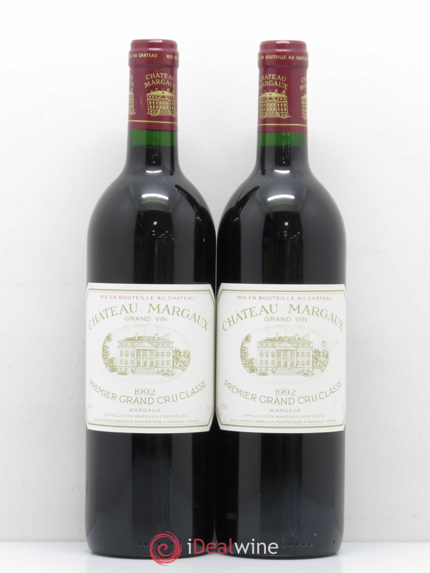 Château Margaux 1er Grand Cru Classé 1992 - Lot de 2 bouteilles - 0