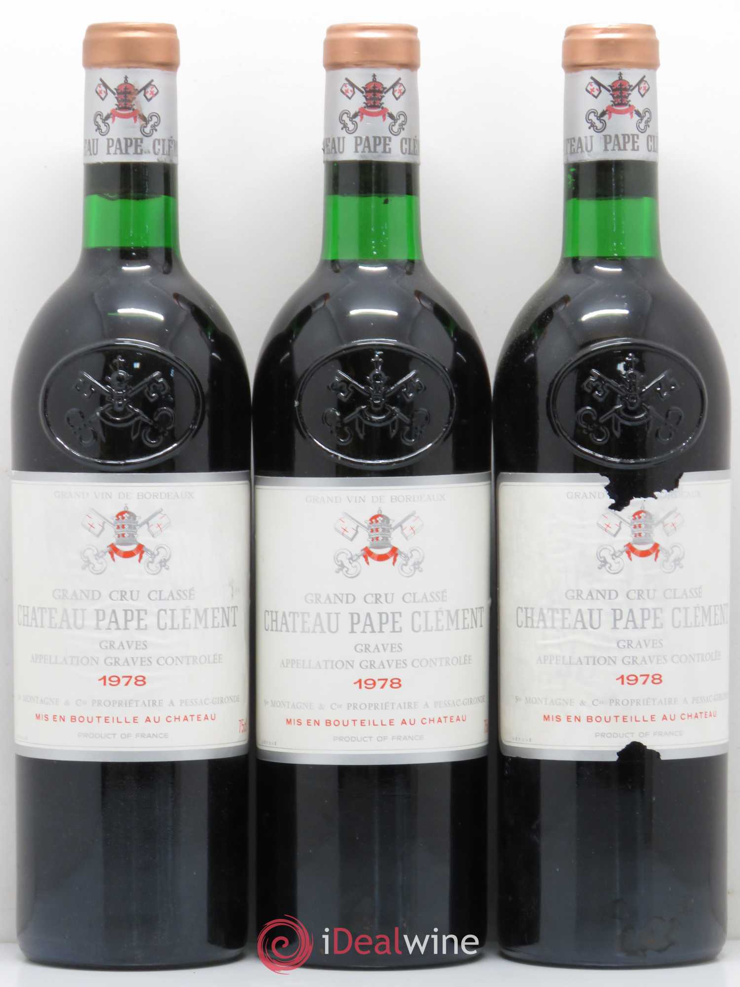 Château Pape Clément Cru Classé de Graves 1978 - Lot de 12 bouteilles - 2