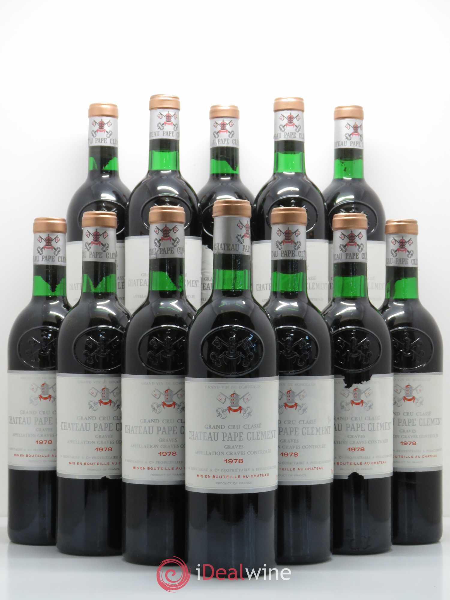 Château Pape Clément Cru Classé de Graves 1978 - Lot de 12 bouteilles - 0