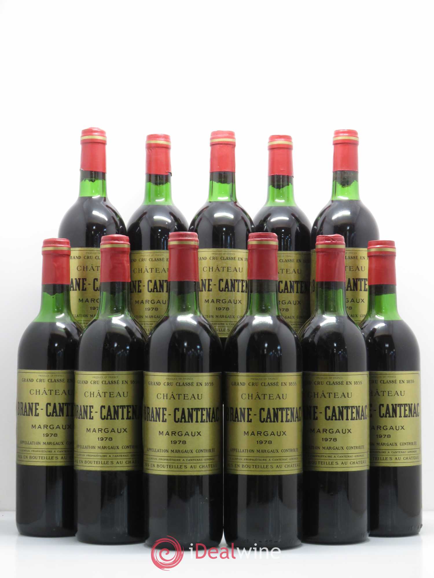 Château Brane Cantenac 2ème Grand Cru Classé 1978 - Lot de 11 bouteilles - 0