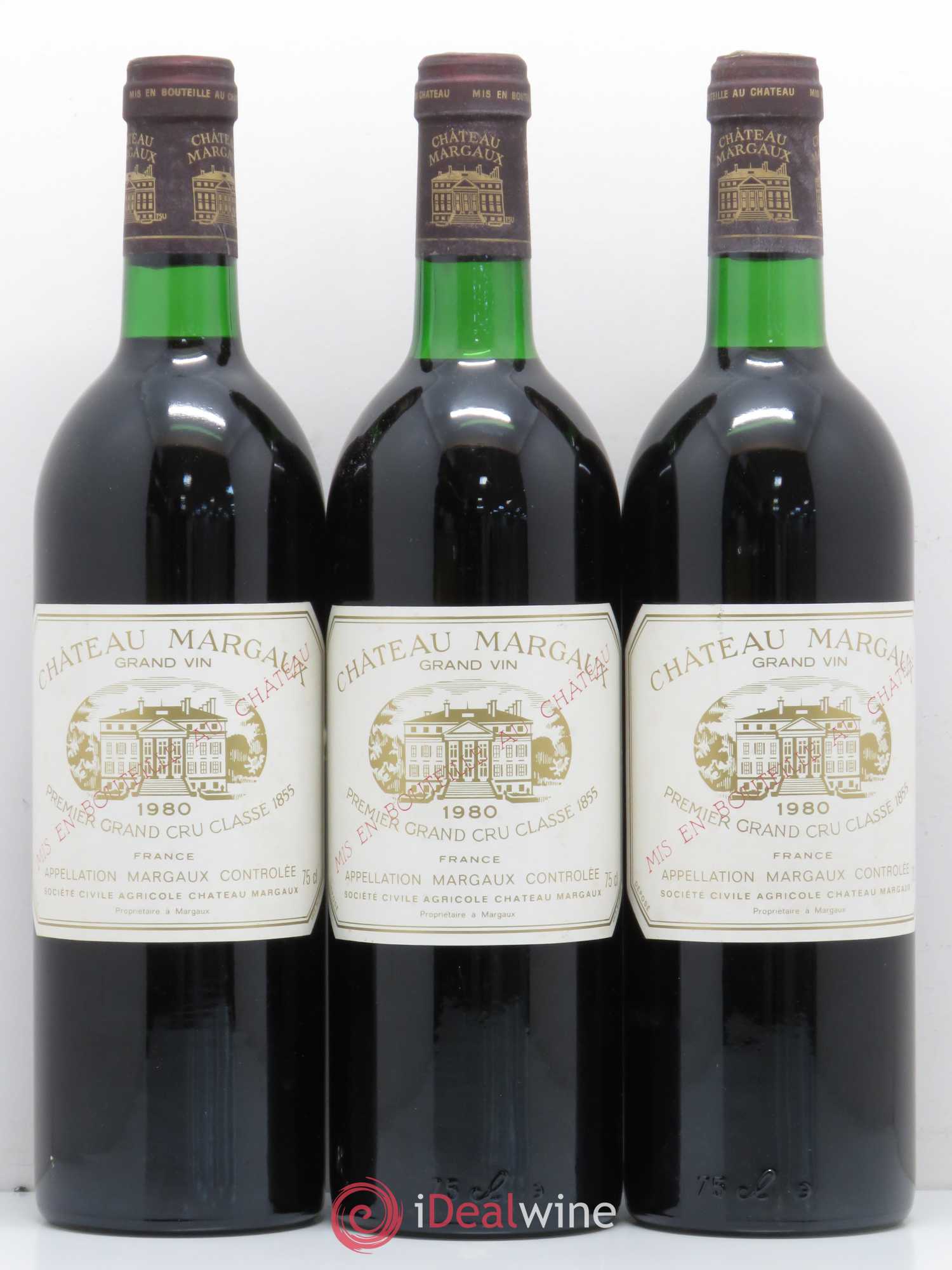 Château Margaux 1er Grand Cru Classé 1980 - Lot de 12 bouteilles - 1