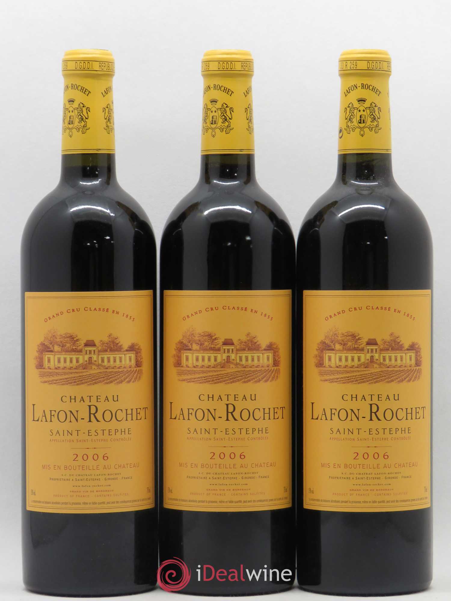 Château Lafon Rochet 4ème Grand Cru Classé 2006 - Lot de 6 bouteilles - 1