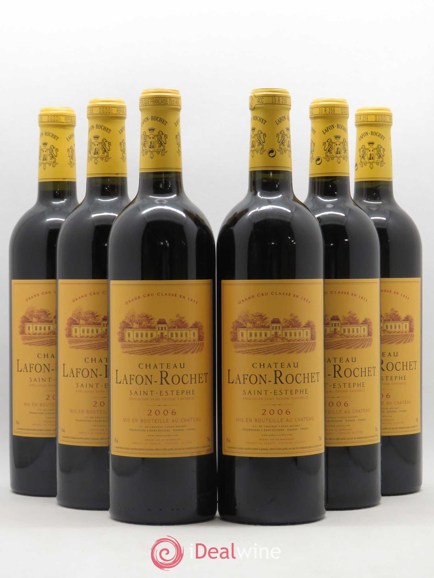 Château Lafon Rochet 4ème Grand Cru Classé 2006 - Lot de 6 bouteilles - 0