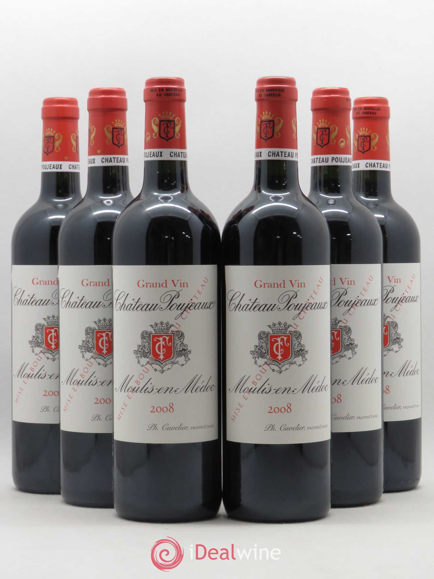 Château Poujeaux 2008 - Lot de 6 bouteilles - 0