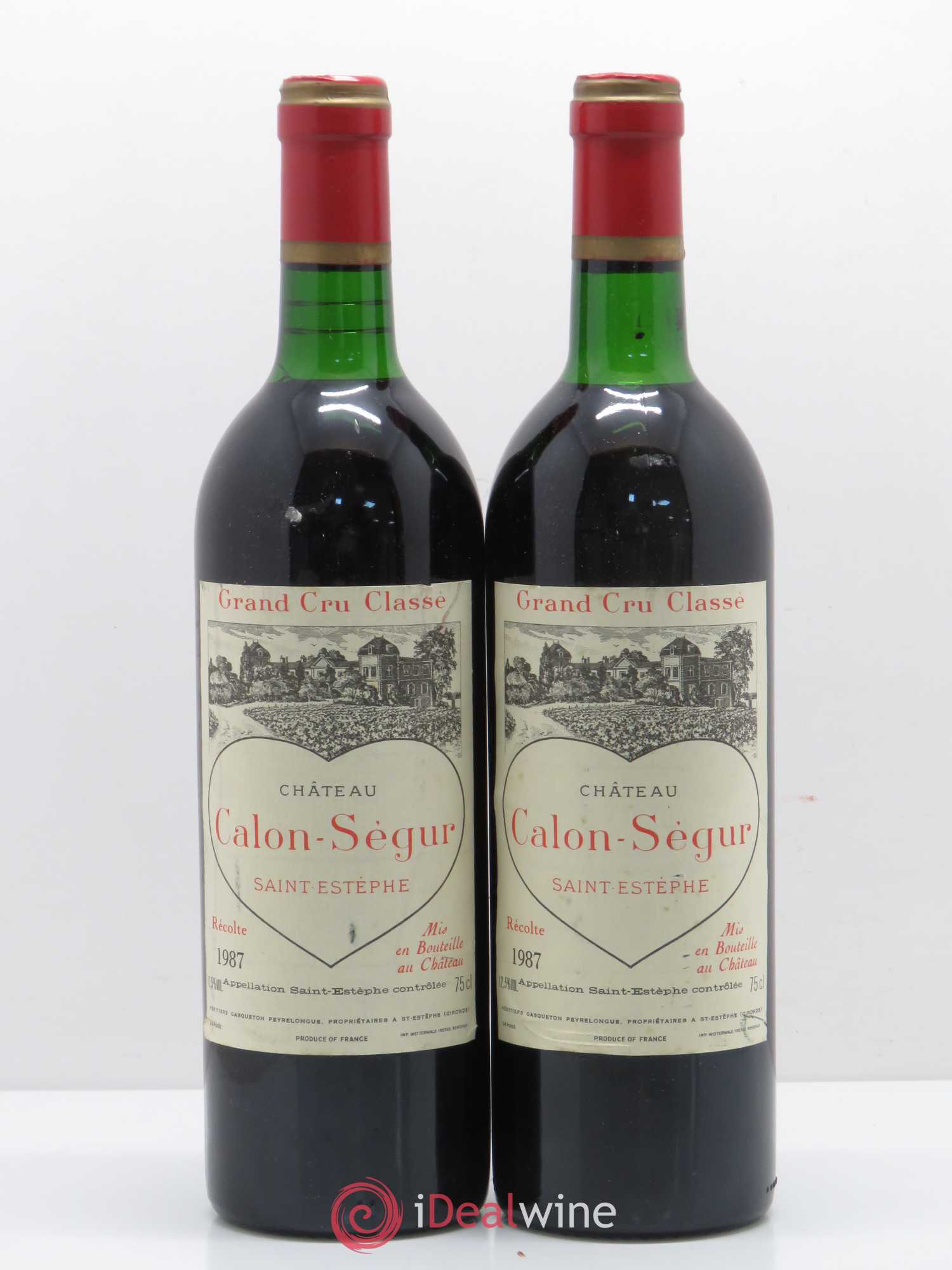 Château Calon Ségur 3ème Grand Cru Classé 1987 - Lot de 2 bouteilles - 0