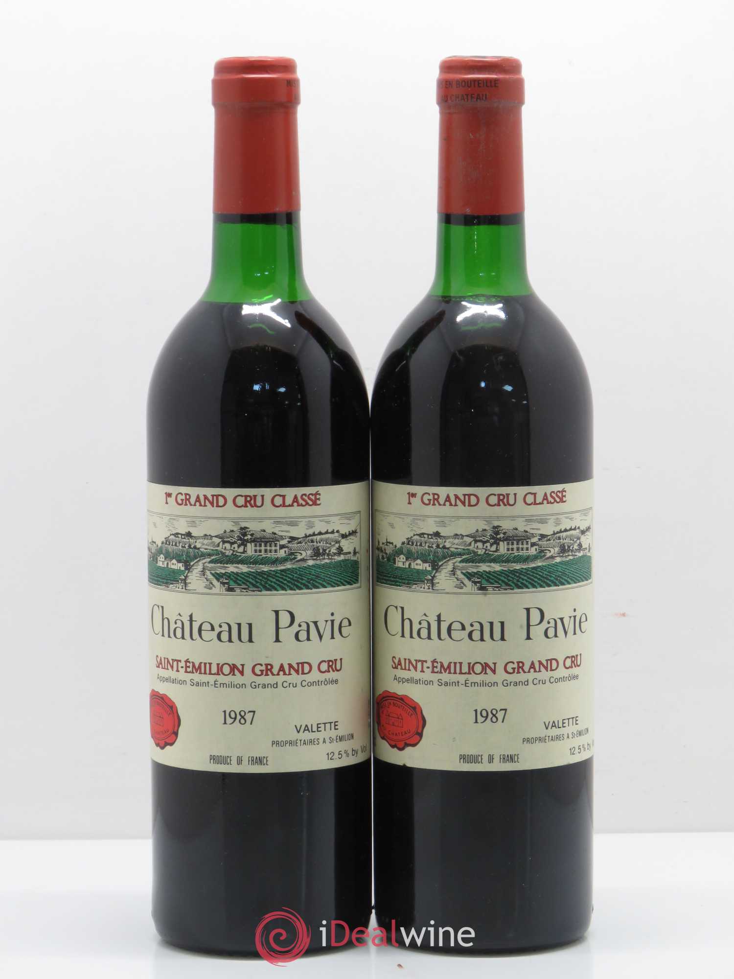 Château Pavie 1er Grand Cru Classé A 1987 - Lot de 2 bouteilles - 0