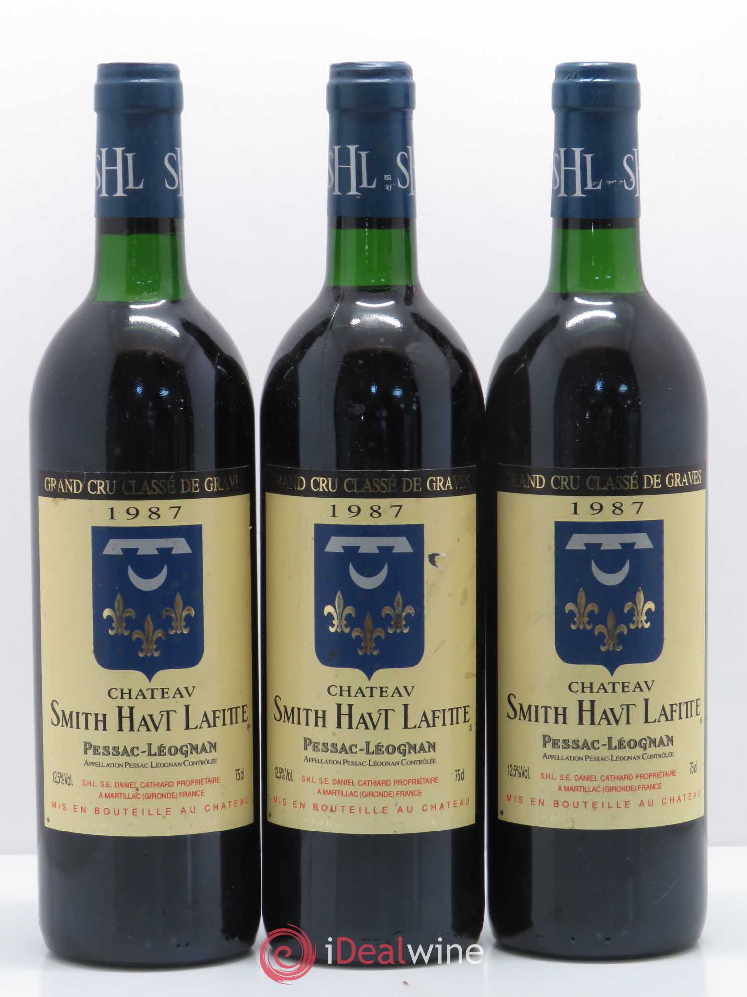 Château Smith Haut Lafitte Cru Classé de Graves 1987 - Lot de 3 bouteilles - 0