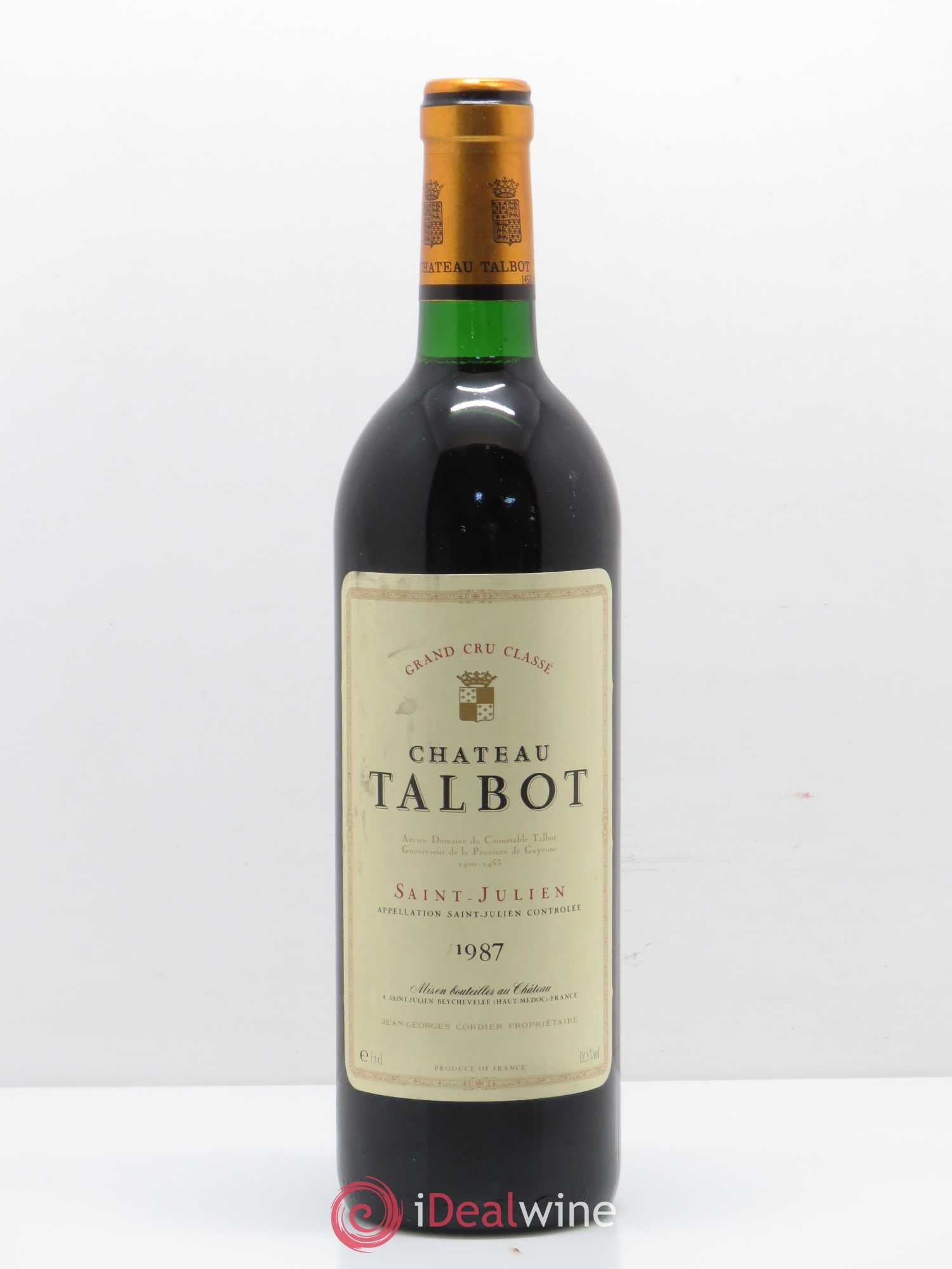 Château Talbot 4ème Grand Cru Classé 1987 - Lot de 1 bouteille - 0