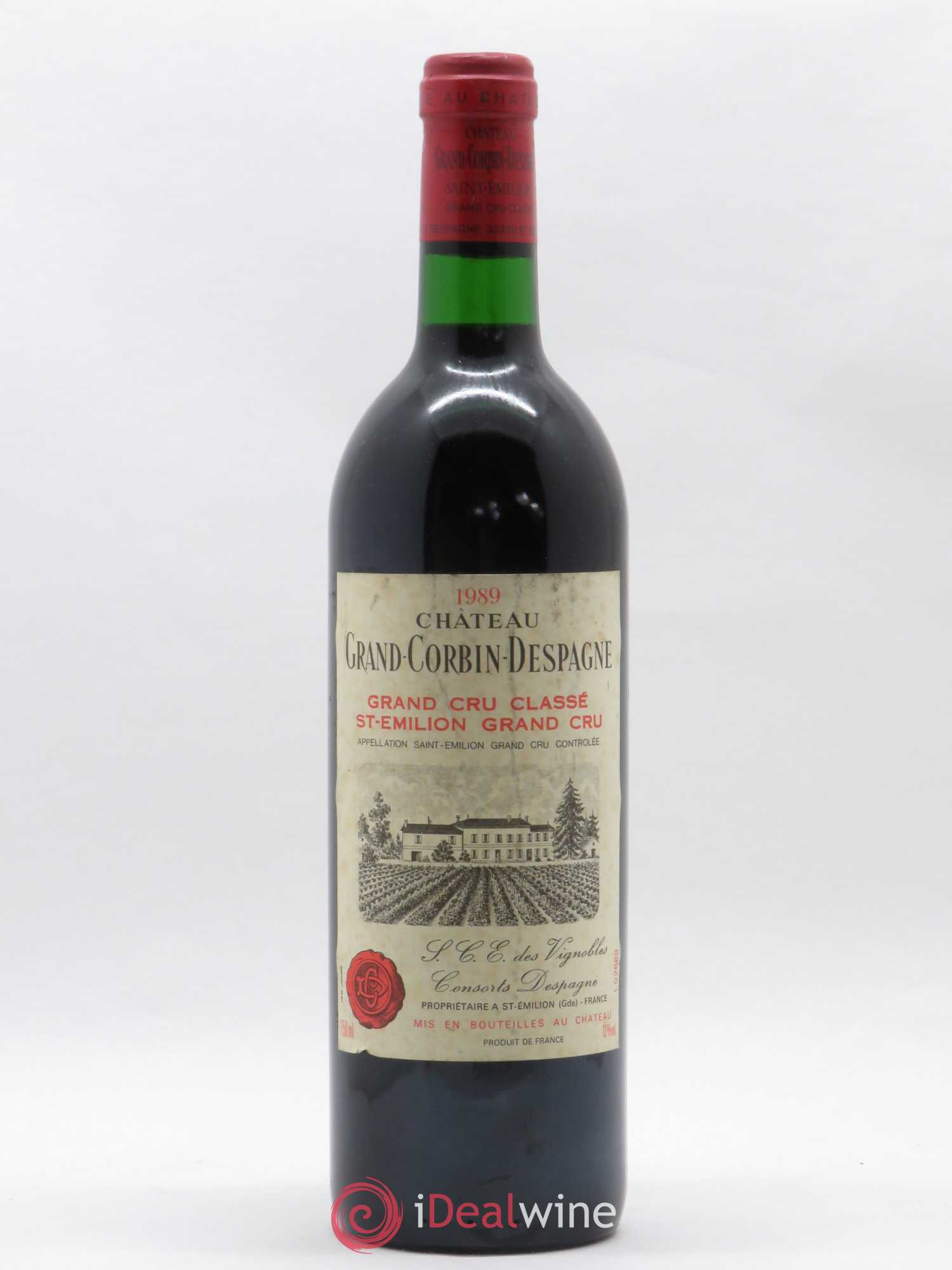Château Grand Corbin Despagne Grand Cru Classé 1989 - Lot de 1 bouteille - 0