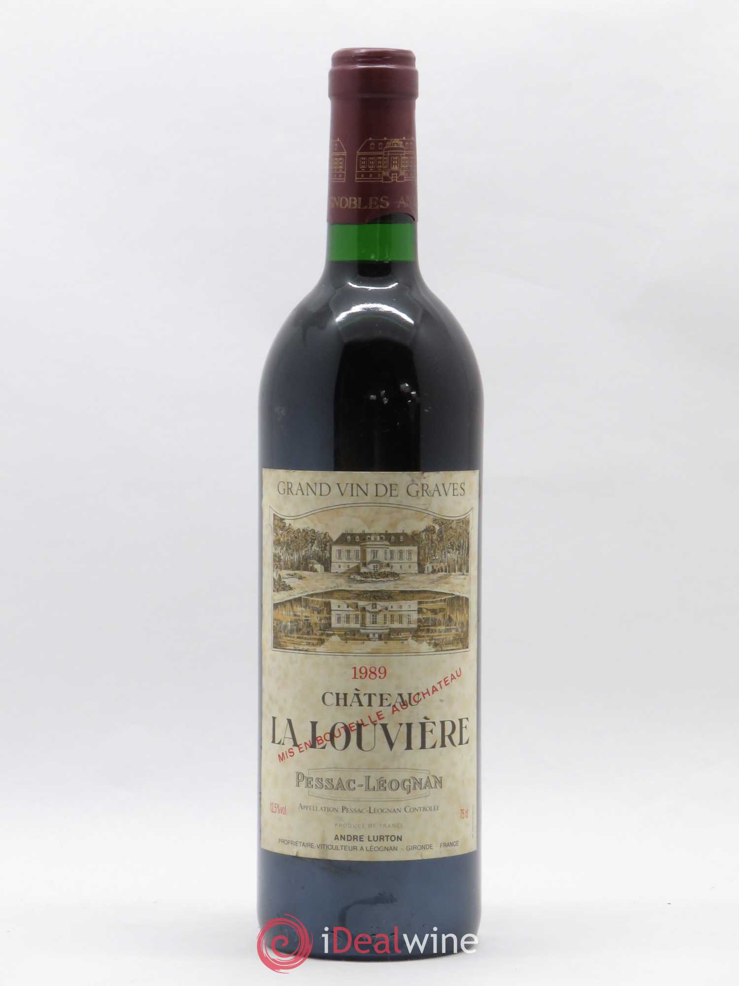 Château la Louvière 1989 - Lot de 1 bouteille - 0