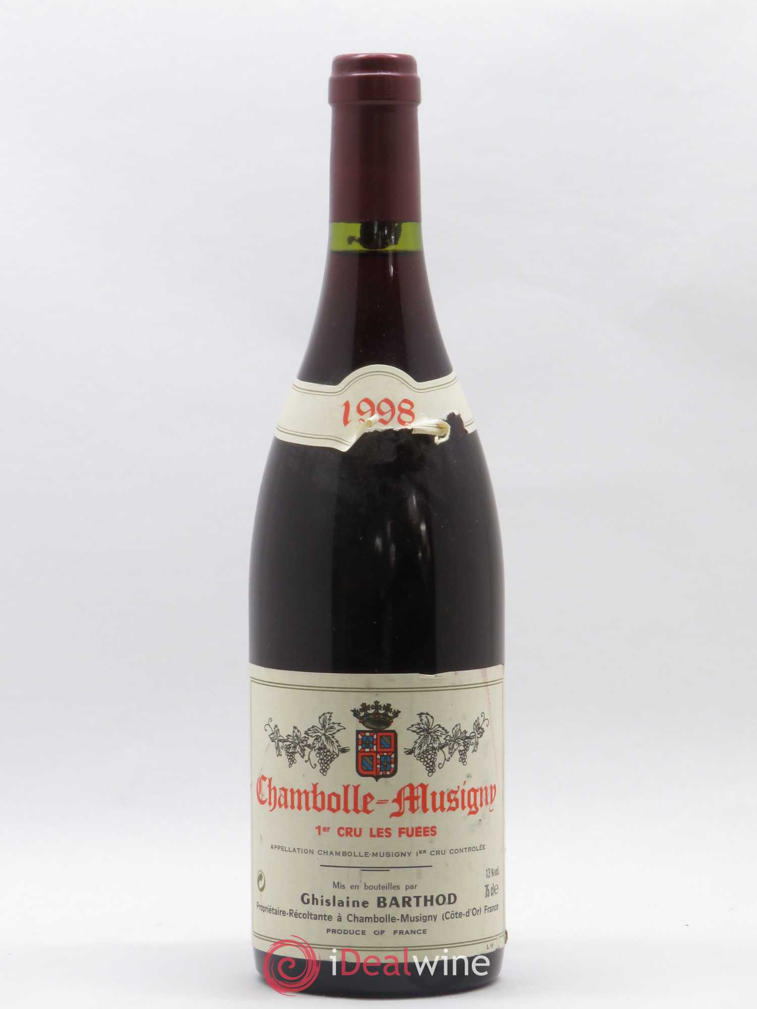 Chambolle-Musigny 1er Cru Les Fuées Ghislaine Barthod 1998 - Lot de 1 bouteille - 0