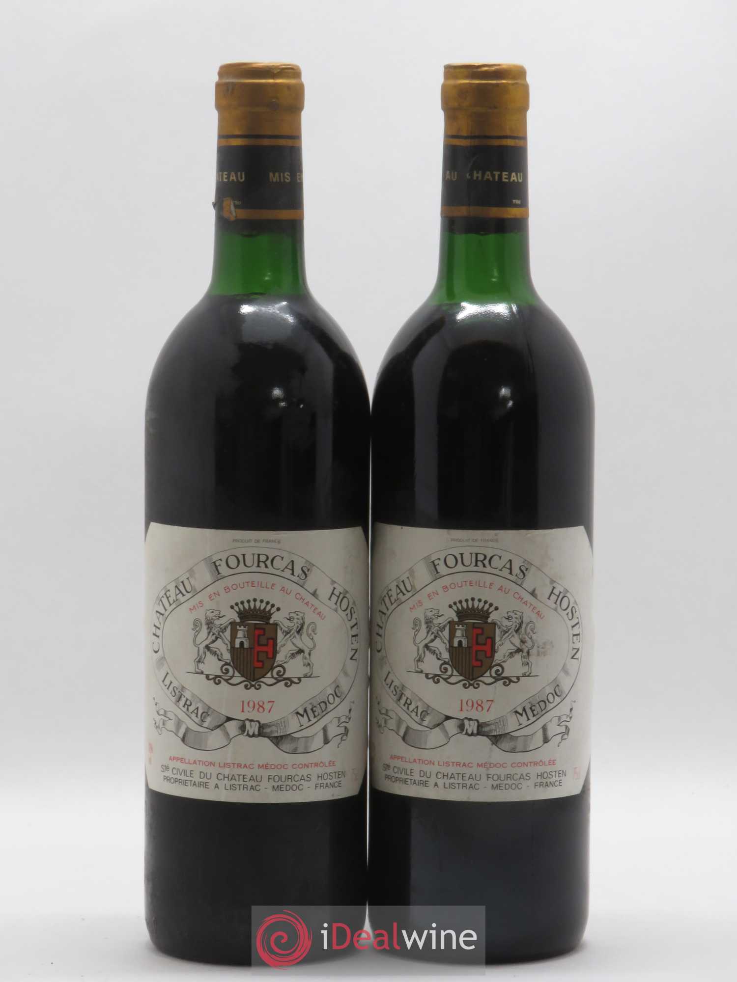 Château Fourcas Hosten Cru Bourgeois 1987 - Lot de 2 bouteilles - 0