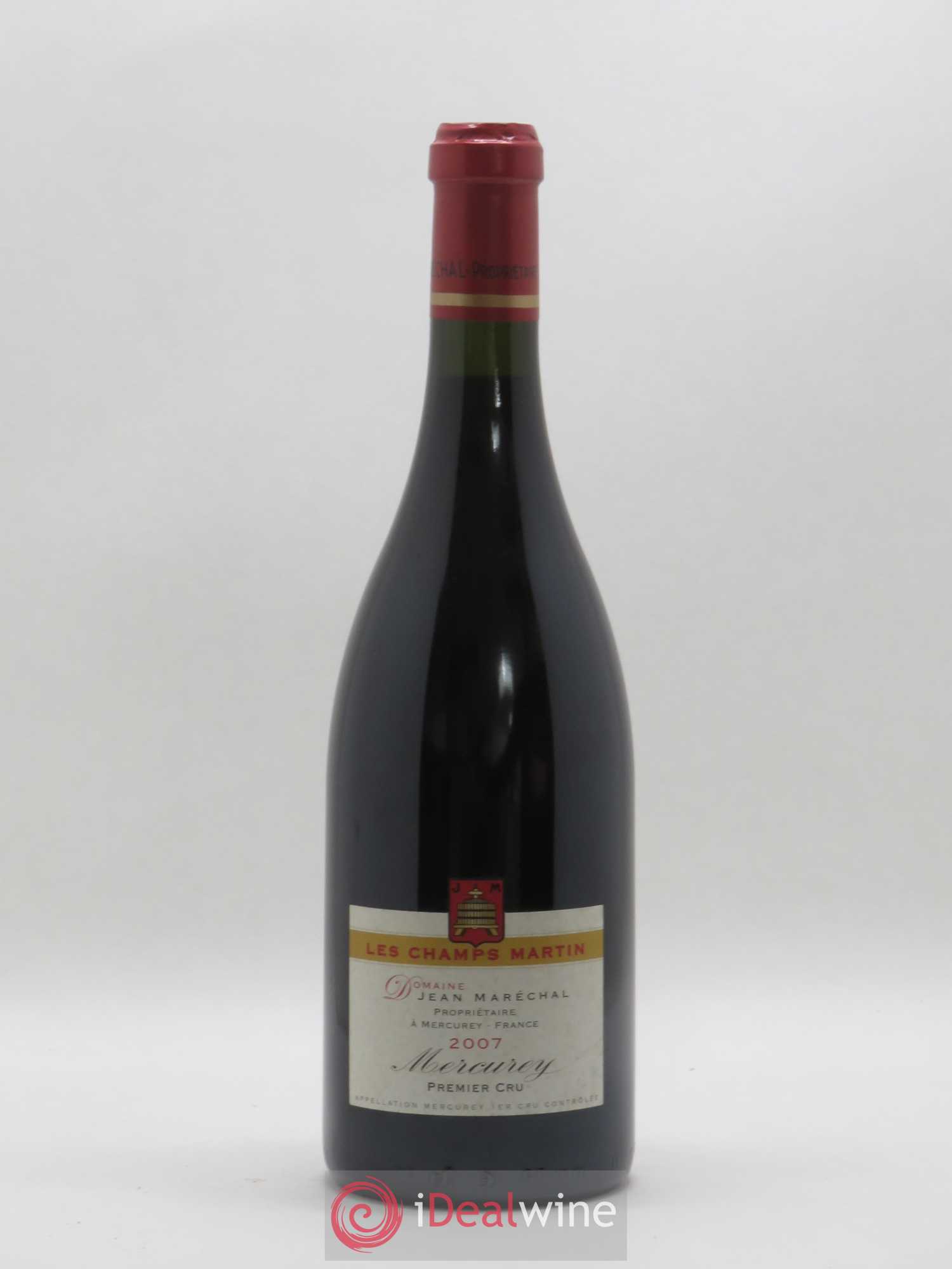 Mercurey 1er Cru Les Champs Martin Domaine Jean Marechal 2007 - Lot de 1 bouteille - 0