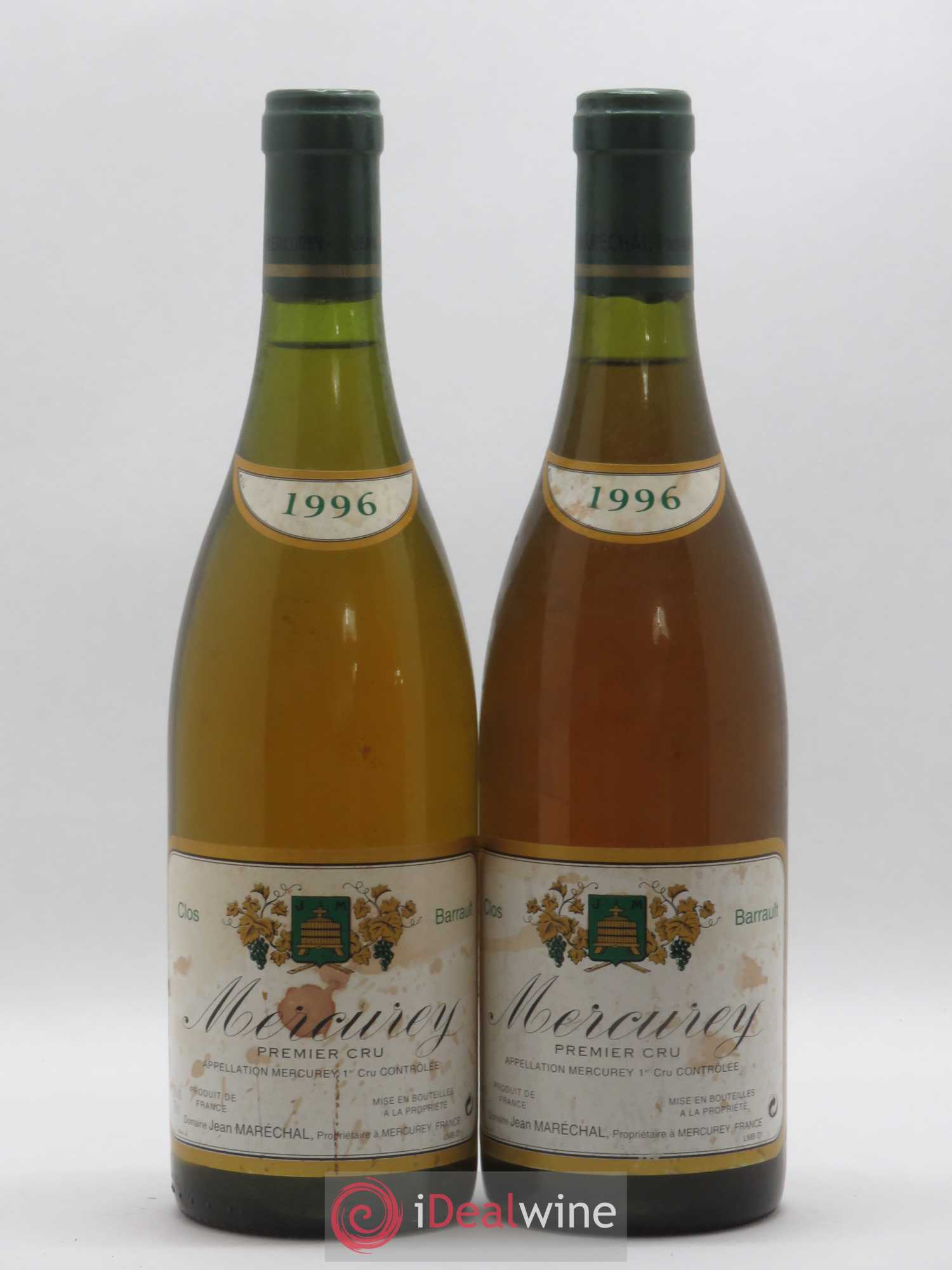 Mercurey 1er Cru Clos Barraults Domaine Jean Marechal 1996 - Posten von 2 Flaschen - 0