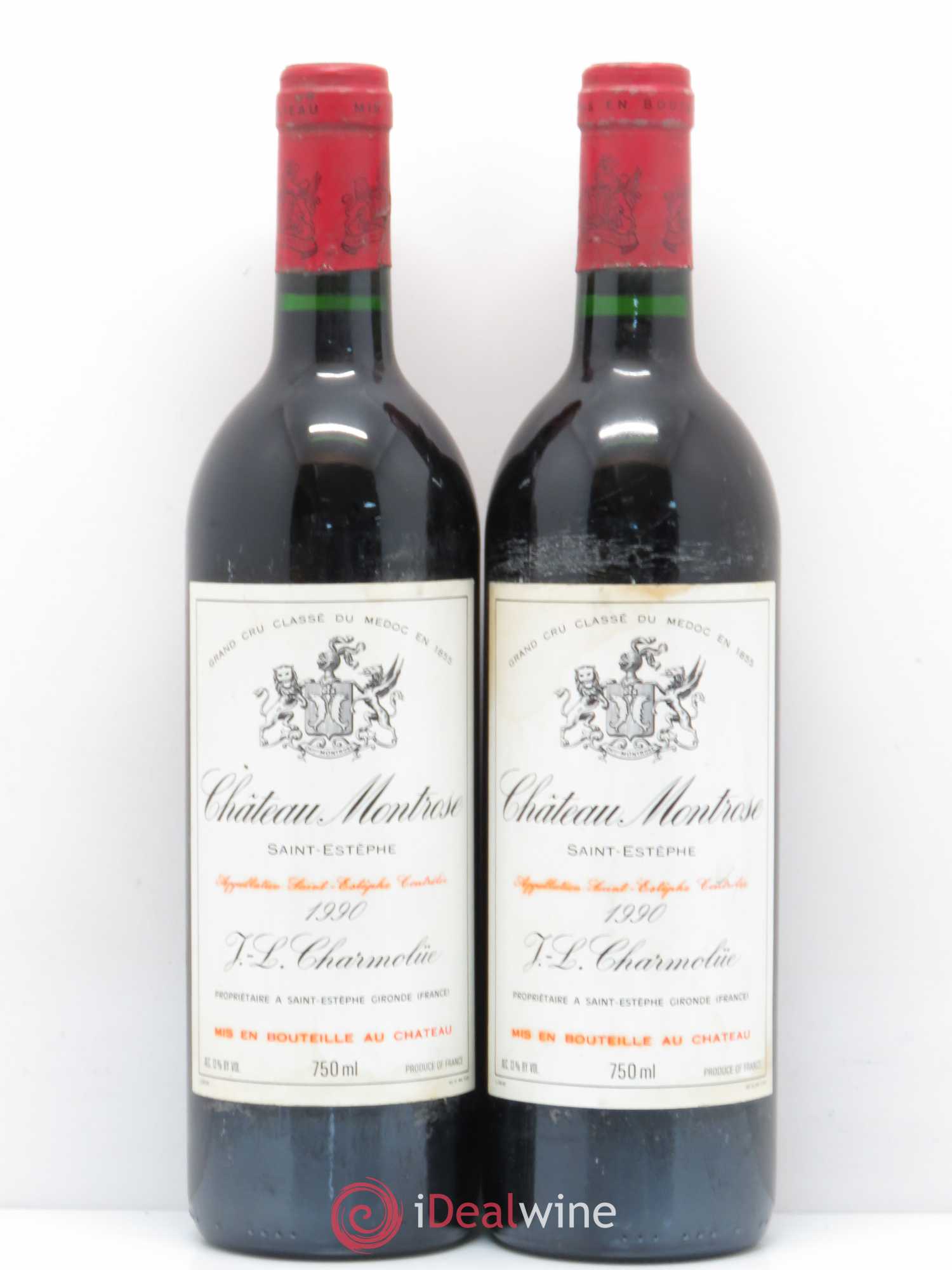 Château Montrose 2ème Grand Cru Classé 1990 - Lot de 2 bouteilles - 0