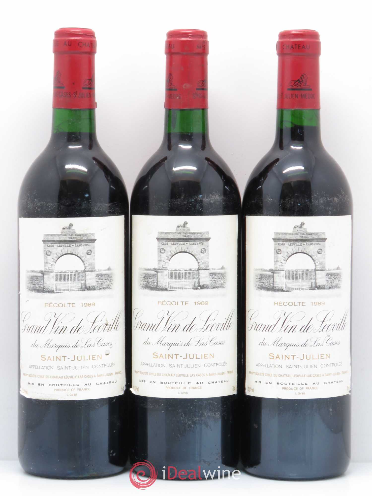 Château Léoville Las Cases 2ème Grand Cru Classé 1989 - Lot de 3 bouteilles - 0