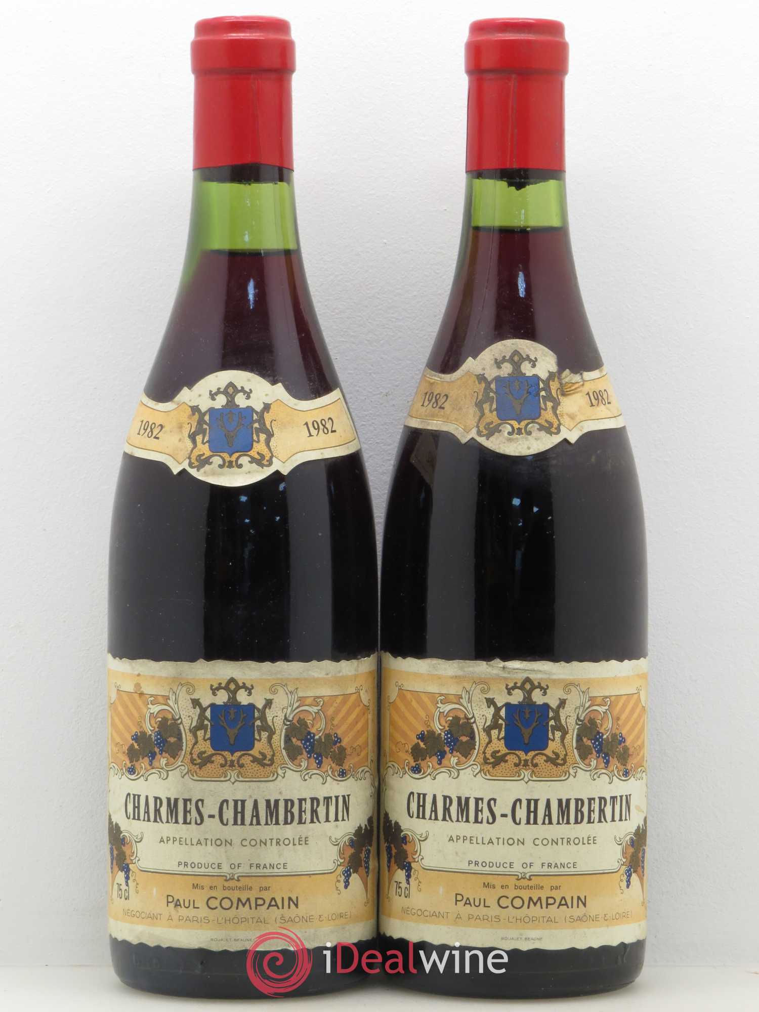 Charmes-Chambertin Grand Cru Paul Compain 1982 - Lot de 2 bouteilles - 0