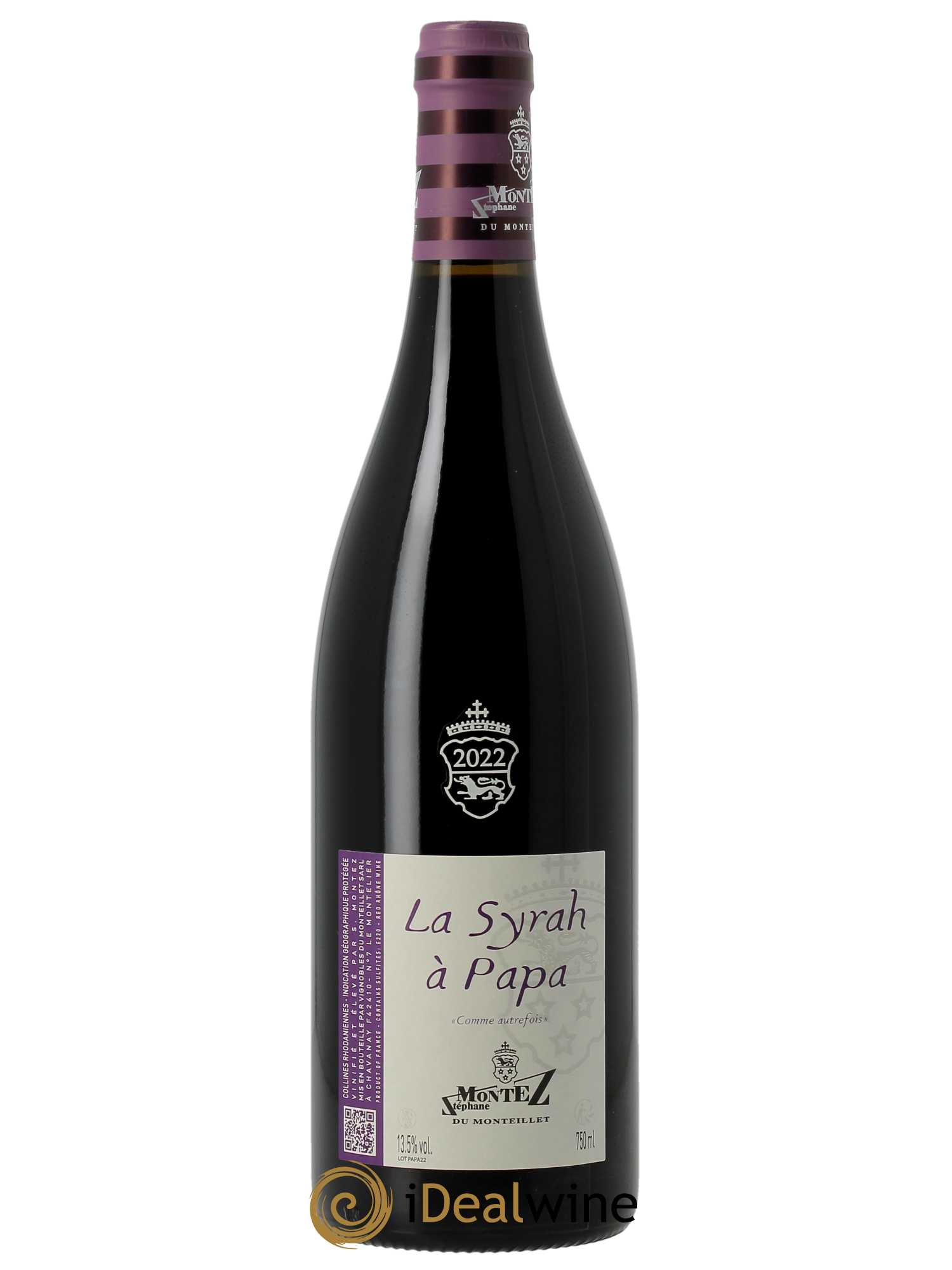 Vin de France La Syrah à Papa Monteillet (Domaine du) - Stéphane Montez 2022 - Lot of 1 bottle - 0