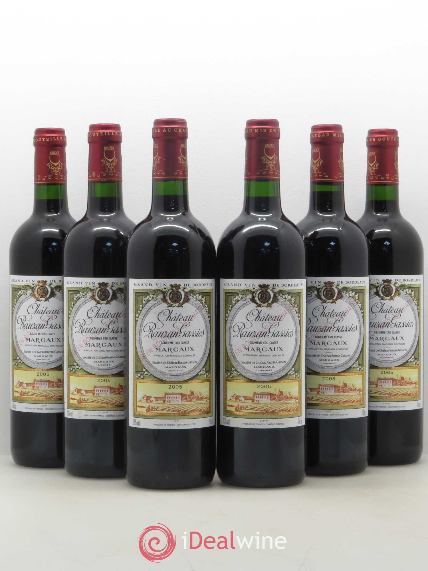 Château Rauzan-Gassies 2ème Grand Cru Classé 2005 - Lot de 6 bouteilles - 0