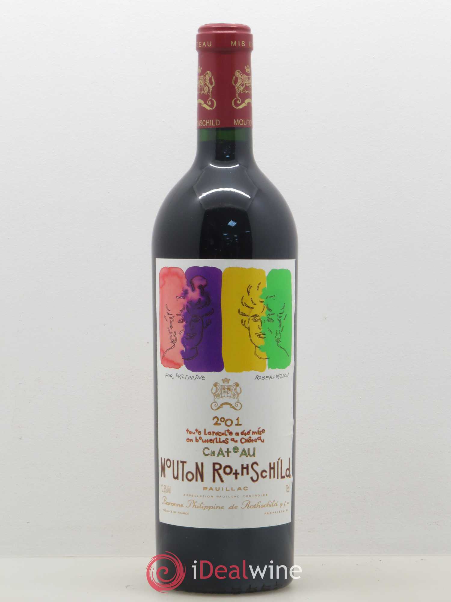 Château Mouton Rothschild 1er Grand Cru Classé 2001 - Lot de 1 bouteille - 0