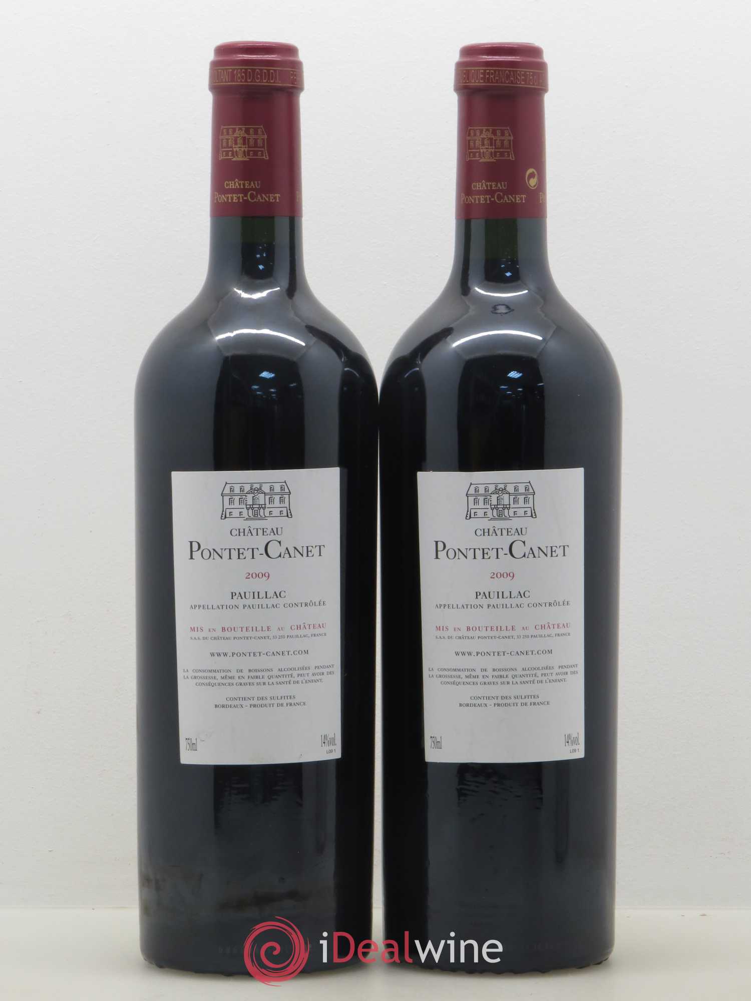 Château Pontet Canet 5ème Grand Cru Classé 2009 - Lot de 2 bouteilles - 1