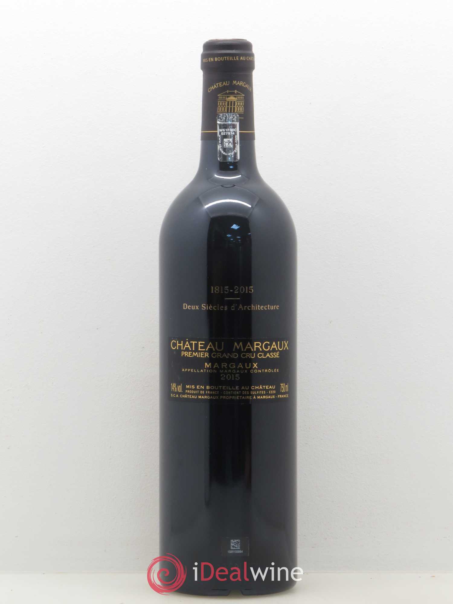 Château Margaux 1er Grand Cru Classé 2015 - Lot de 1 bouteille - 1