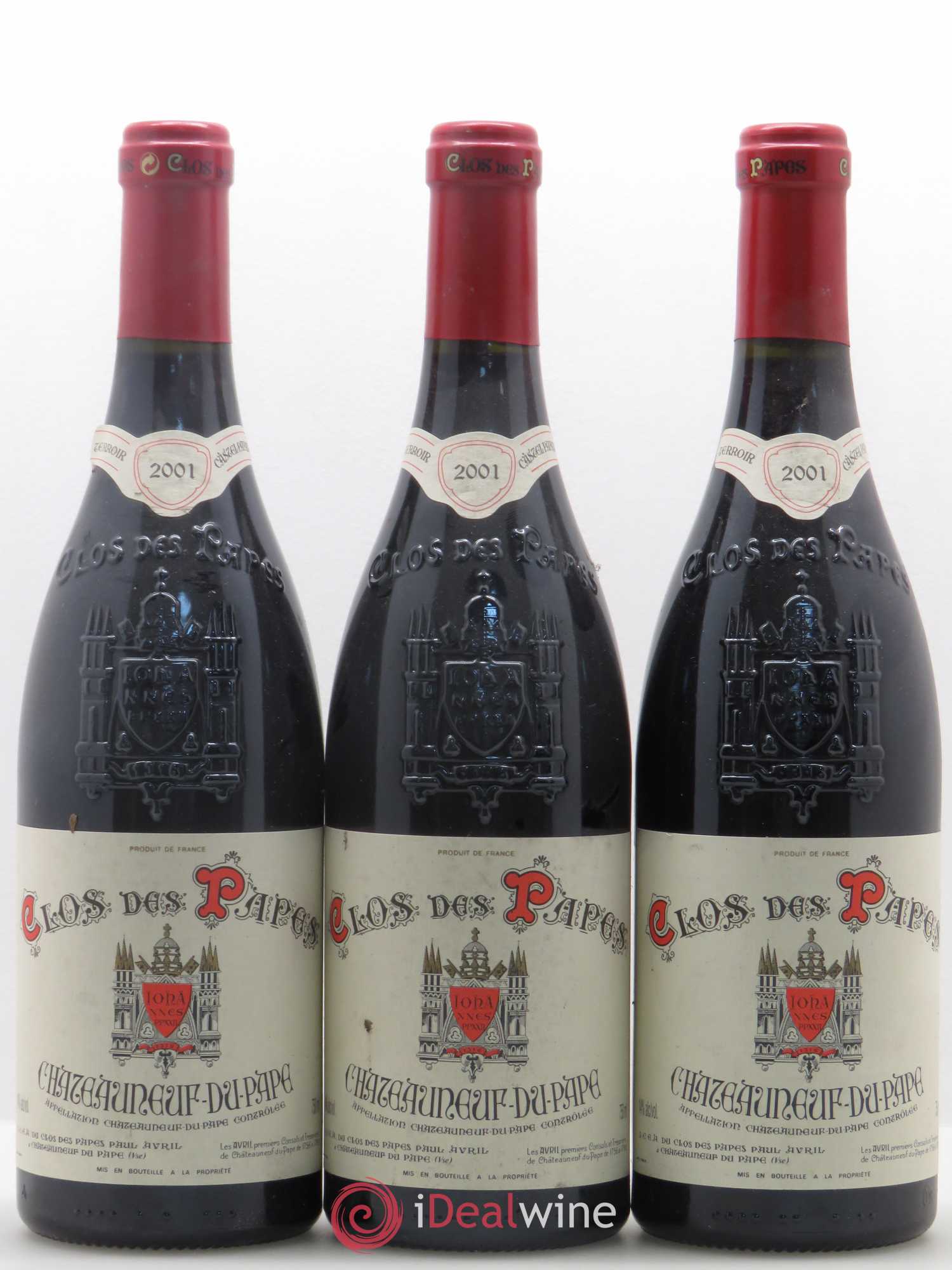 Châteauneuf-du-Pape Clos des Papes - Paul Avril 2001 - Lot de 6 bouteilles - 2