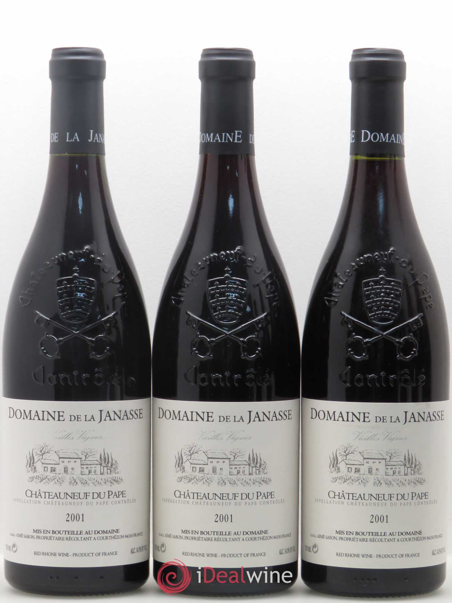 Châteauneuf-du-Pape Cuvée Vieilles Vignes La Janasse (Domaine de) 2001 - Lot de 6 bouteilles - 1