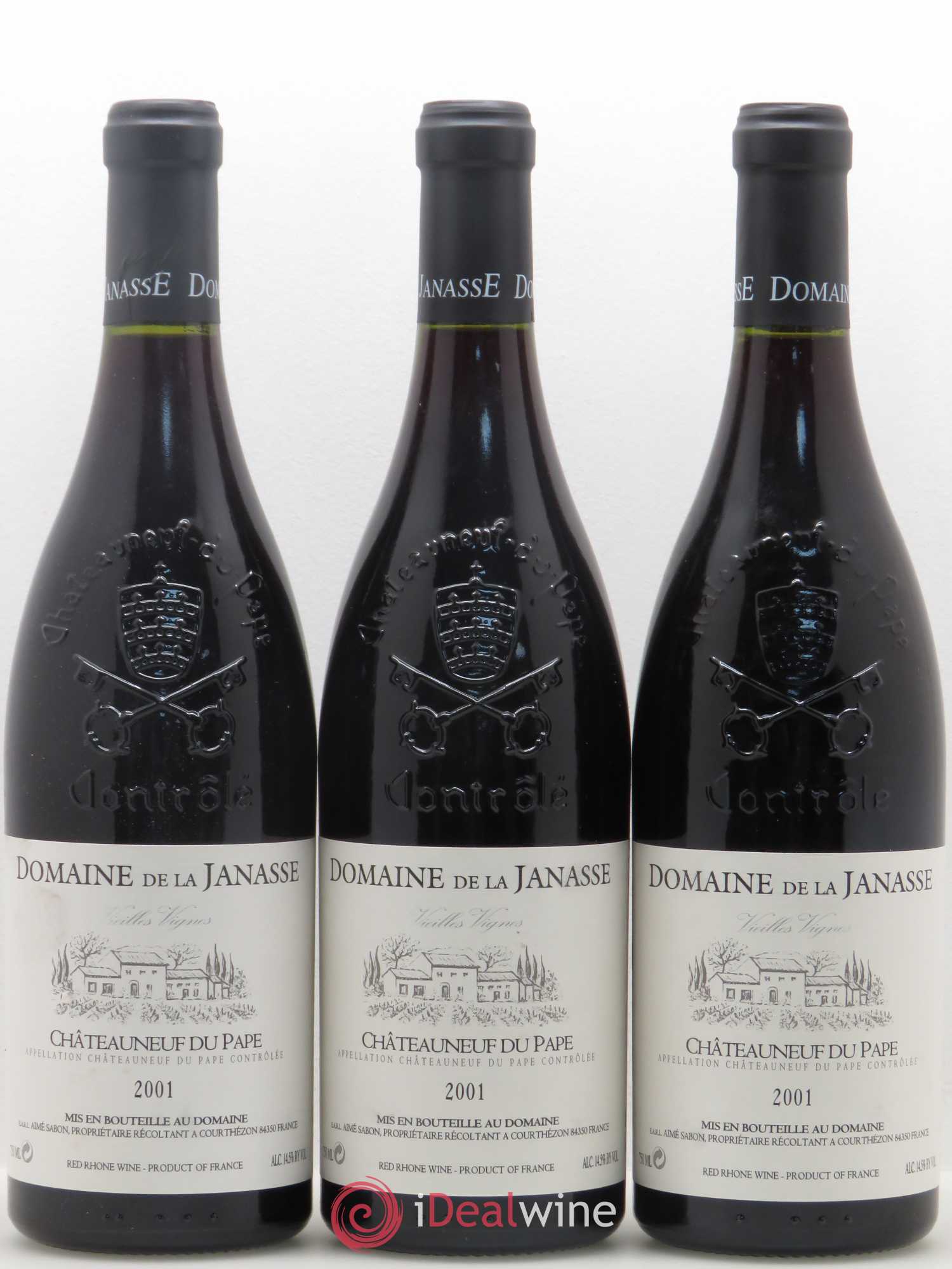 Châteauneuf-du-Pape Cuvée Vieilles Vignes La Janasse (Domaine de) 2001 - Lot de 6 bouteilles - 2
