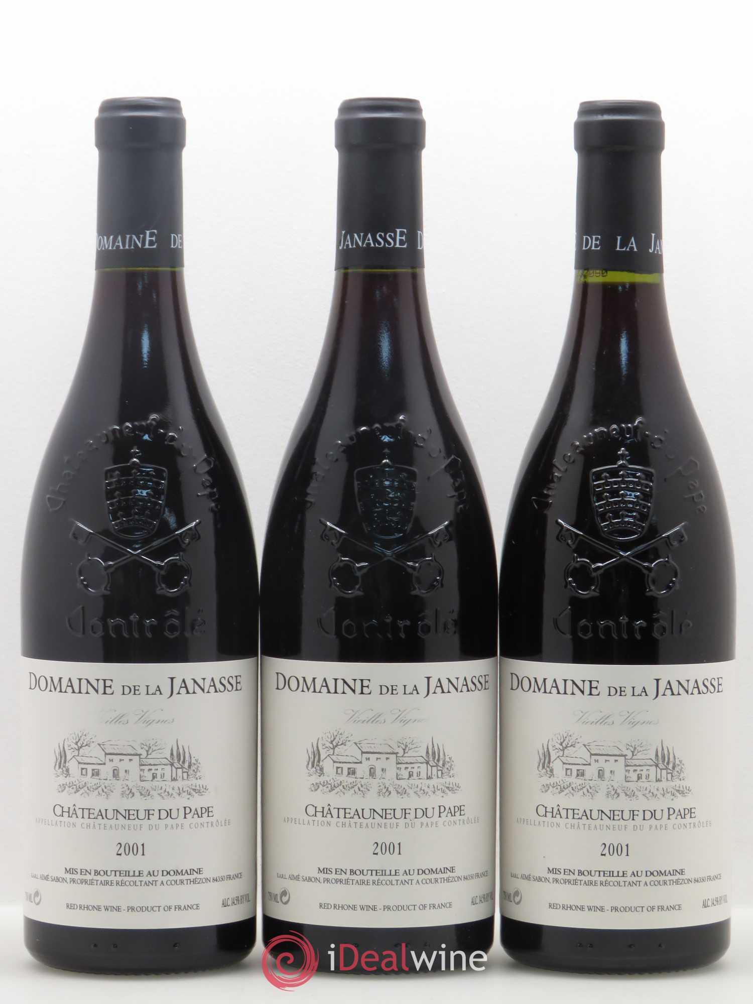 Châteauneuf-du-Pape Cuvée Vieilles Vignes La Janasse (Domaine de) 2001 - Lot de 3 bouteilles - 0