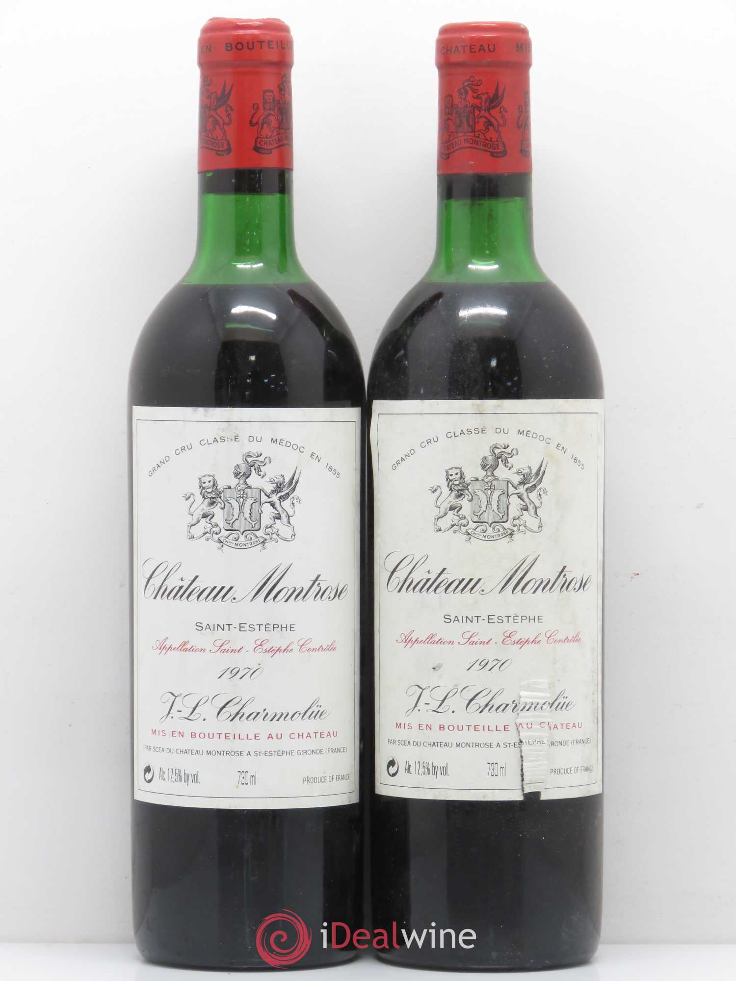 Château Montrose 2ème Grand Cru Classé 1970 - Lot de 2 bouteilles - 0