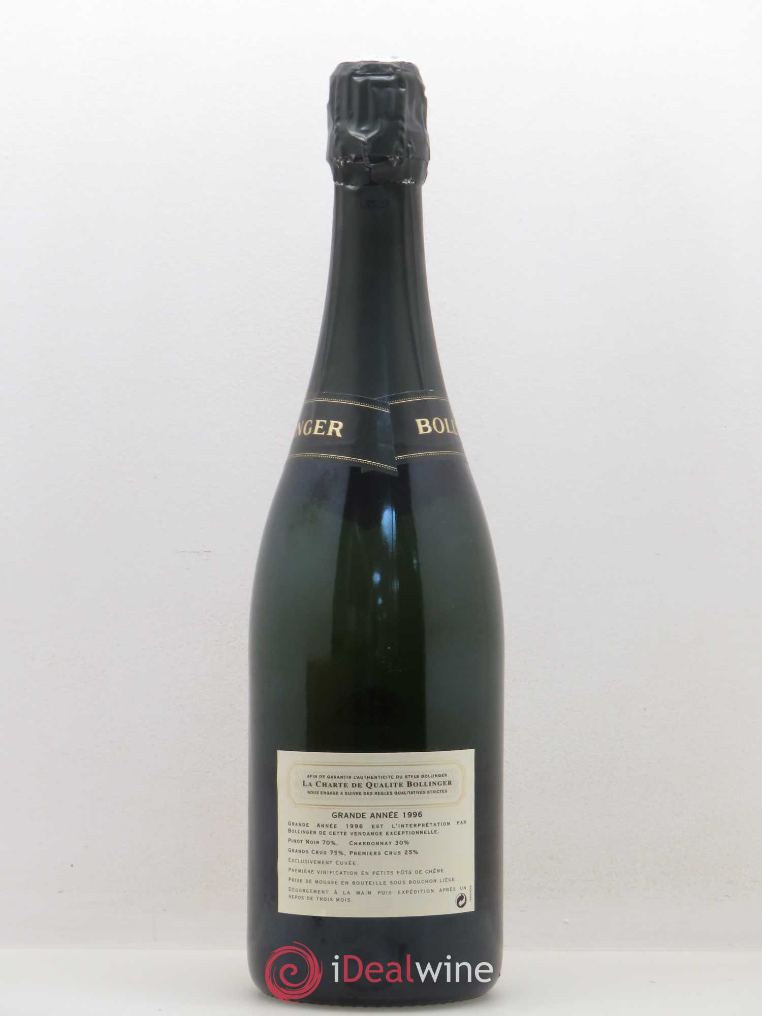 La Grande Année Brut Bollinger 1996 - Lot de 1 bouteille - 1