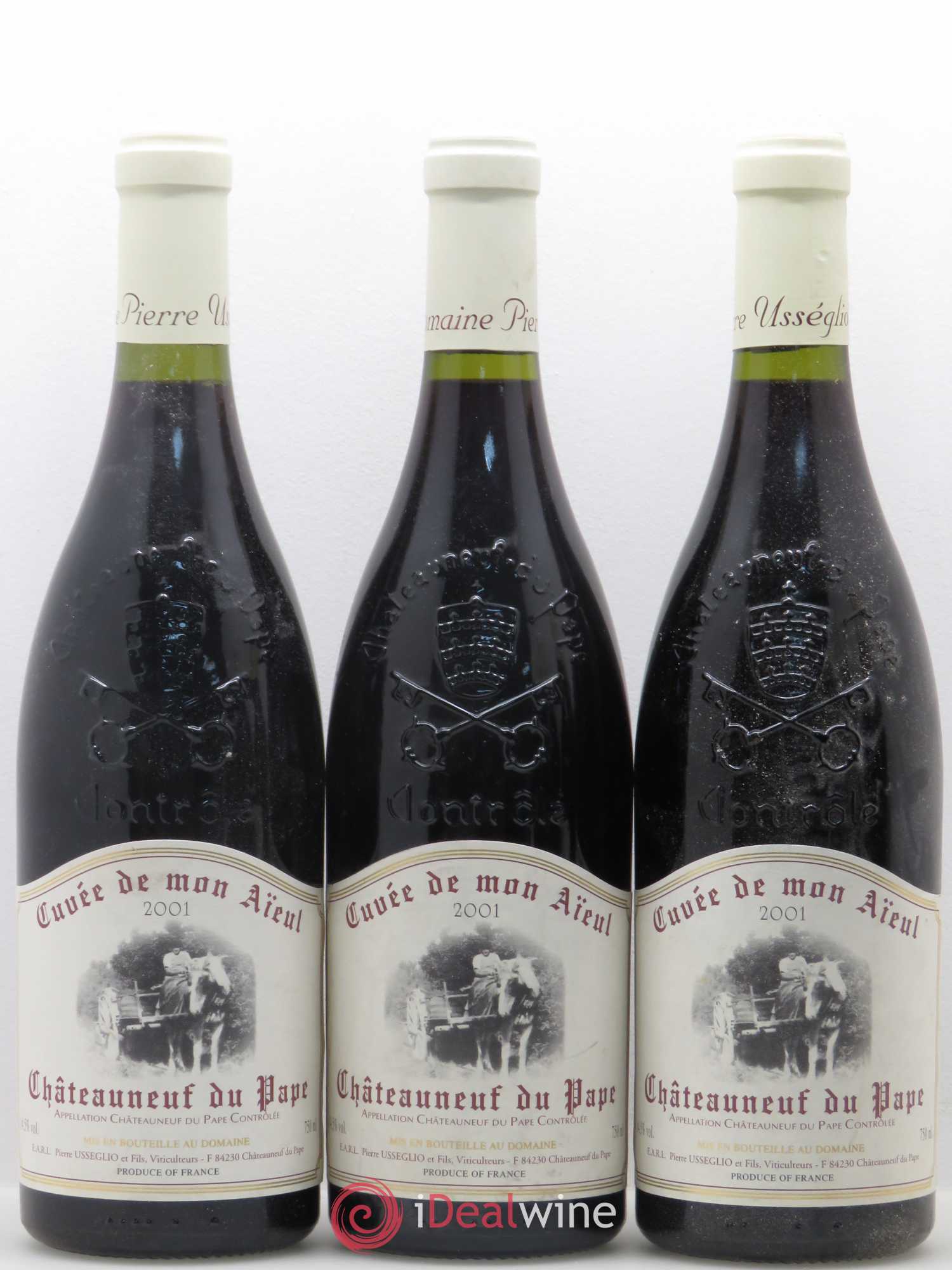 Châteauneuf-du-Pape Cuvée de mon Aïeul Pierre Usseglio & Fils 2001 - Lot de 6 bouteilles - 1