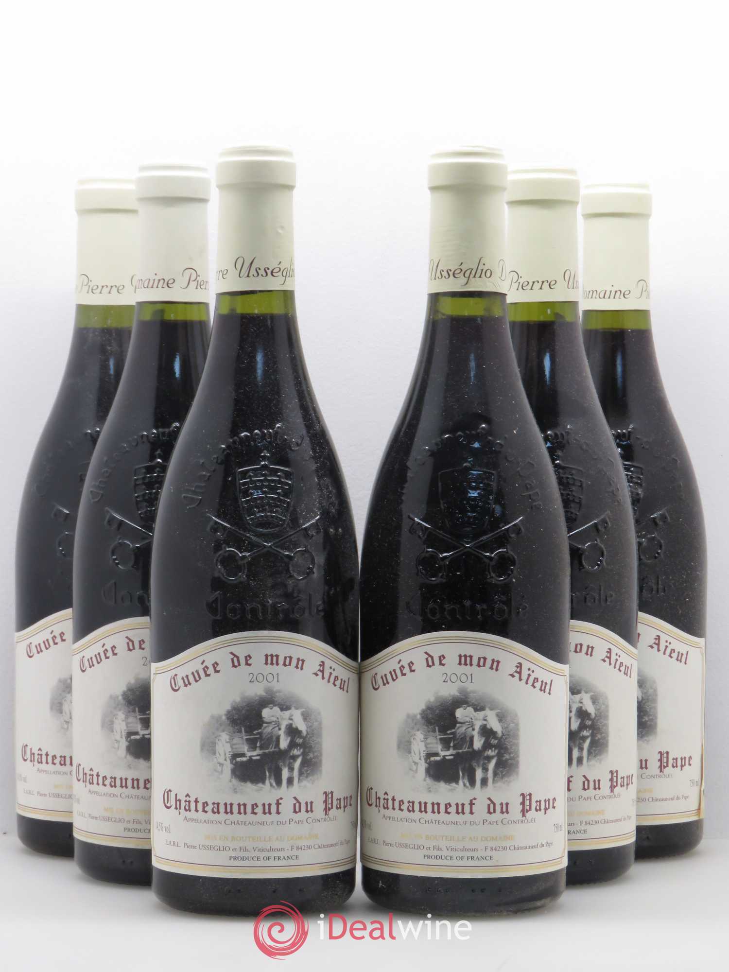 Châteauneuf-du-Pape Cuvée de mon Aïeul Pierre Usseglio & Fils 2001 - Lot de 6 bouteilles - 0