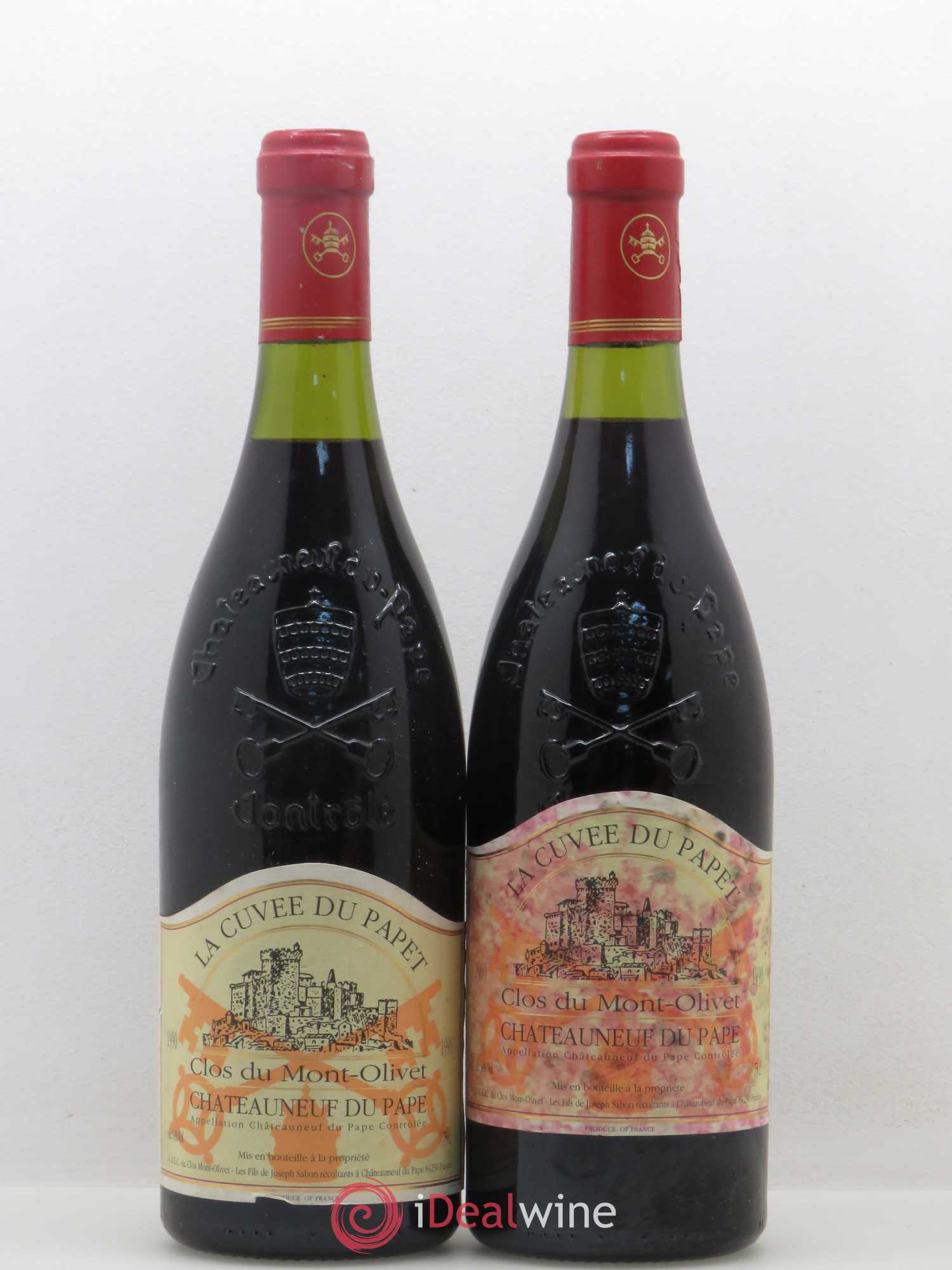 Châteauneuf-du-Pape Clos du Mont-Olivet la cuvée du papet 1990 - Lot de 2 bouteilles - 0