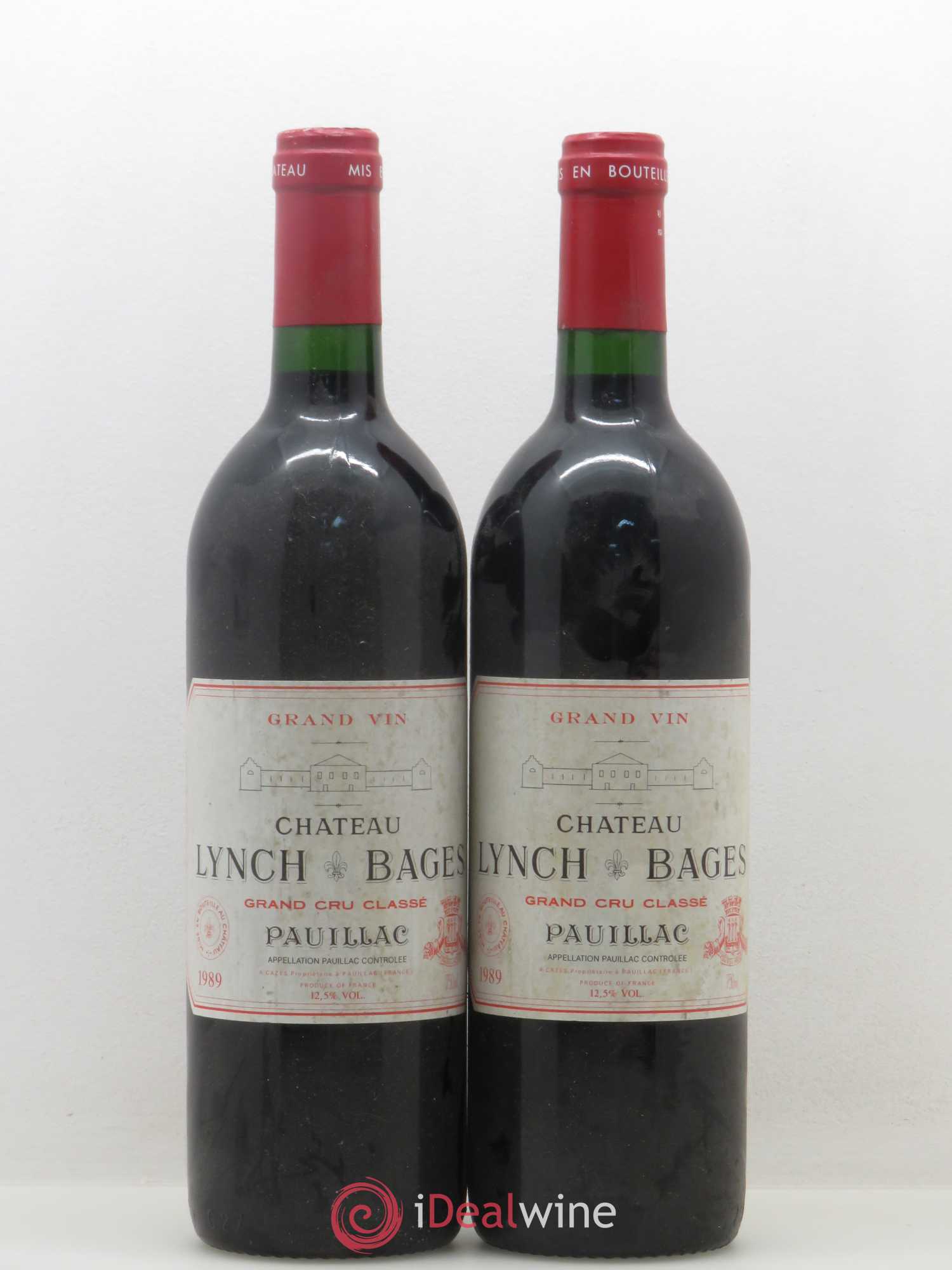 Château Lynch Bages 5ème Grand Cru Classé 1989 - Lot de 2 bouteilles - 0