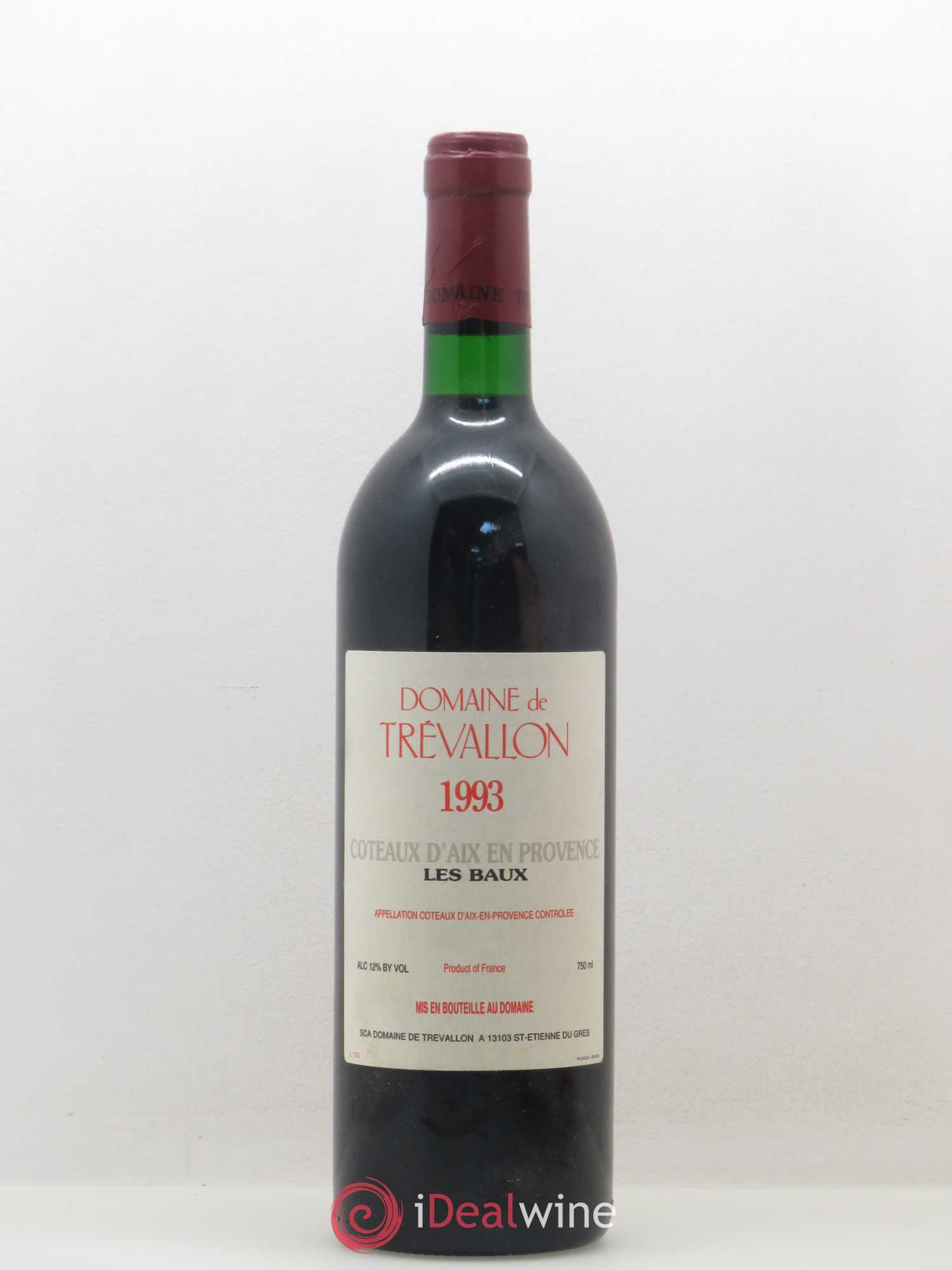 Coteaux d'Aix-en-Provence Trévallon (Domaine de) Eloi Dürrbach 1993 - Lot de 1 bouteille - 0