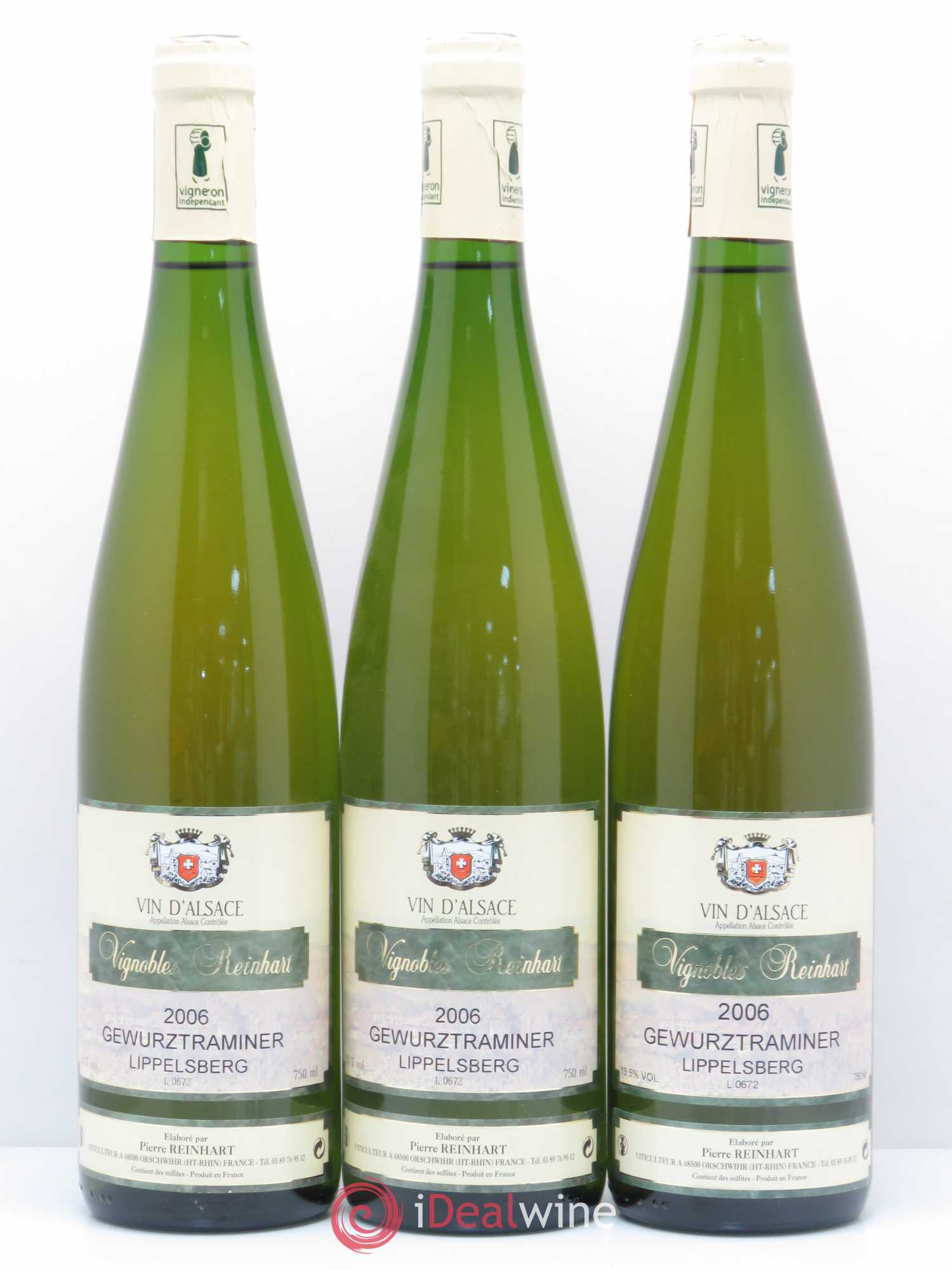 Gewurztraminer Lippelsberg Reinhart (sans prix de réserve) 2006 - Lotto di 3 bottiglie - 0