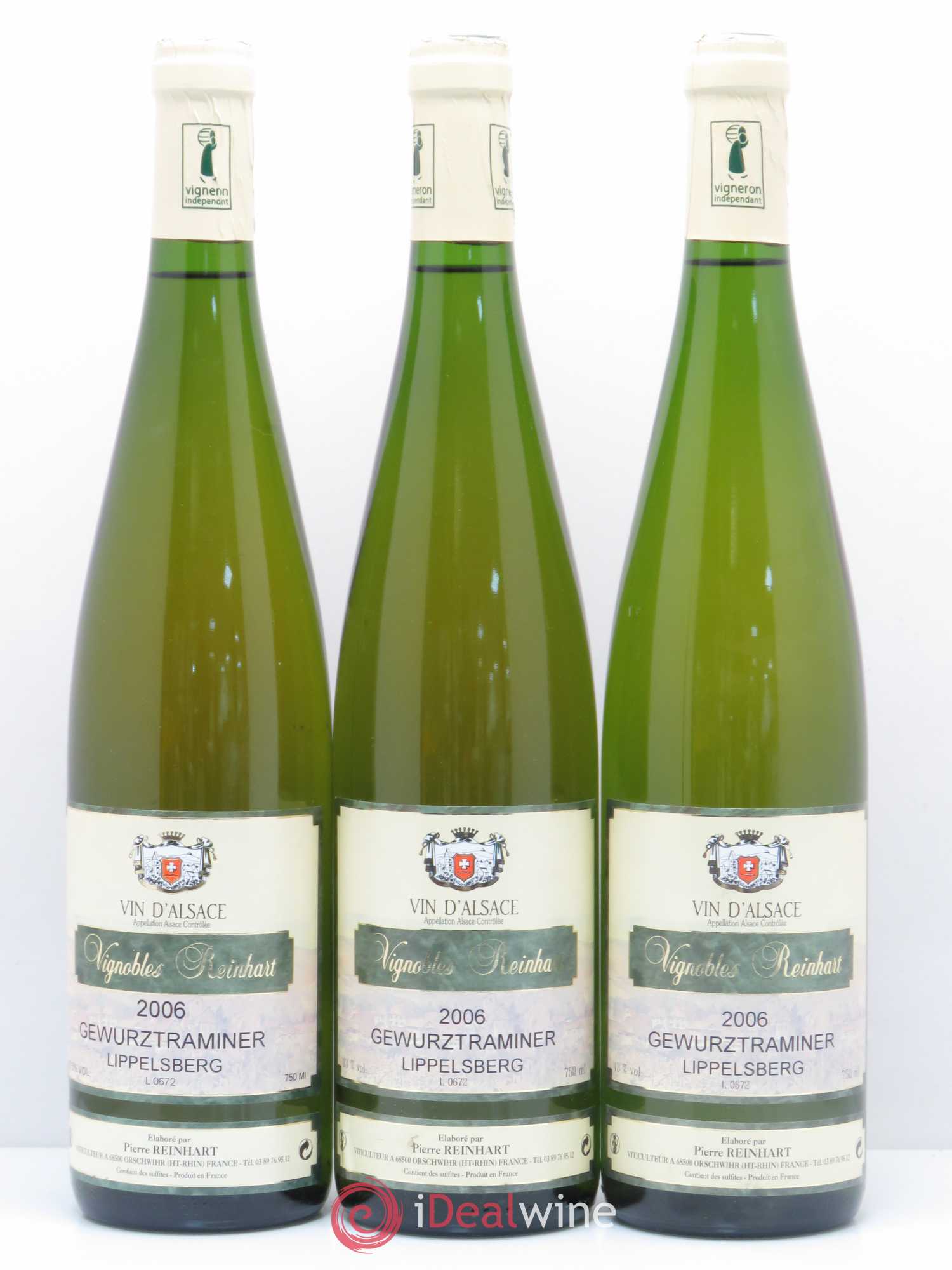 Gewurztraminer Lippelsberg Reinhart (sans prix de réserve) 2006 - Posten von 3 Flaschen - 0