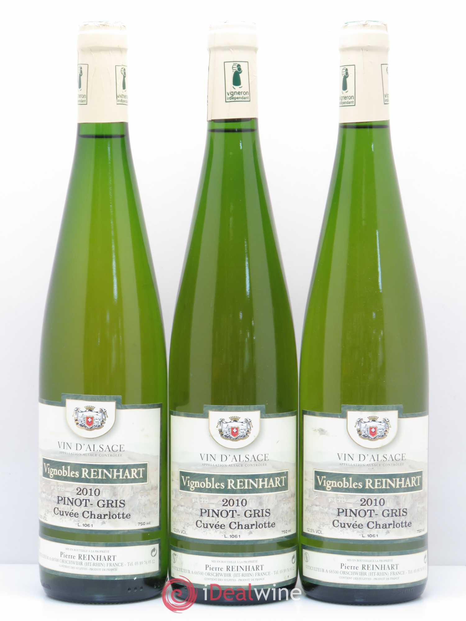 Pinot Gris Charlotte Reinhart (sans prix de réserve) 2010 - Posten von 6 Flaschen - 1