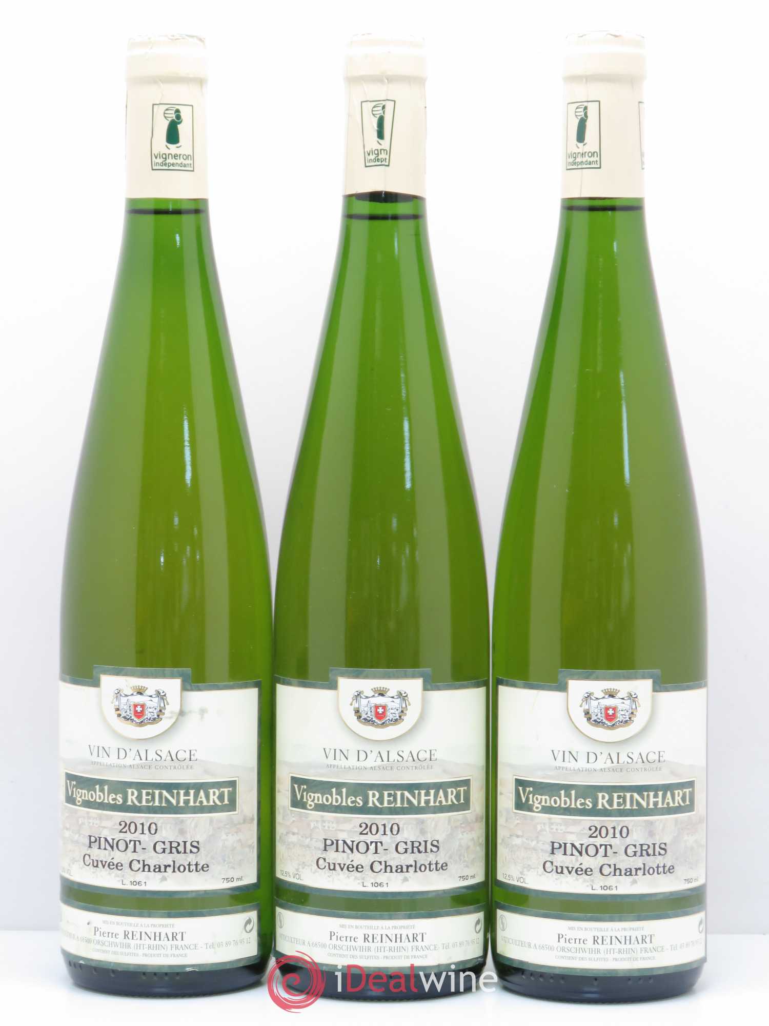 Pinot Gris Charlotte Reinhart (sans prix de réserve) 2010 - Posten von 6 Flaschen - 2