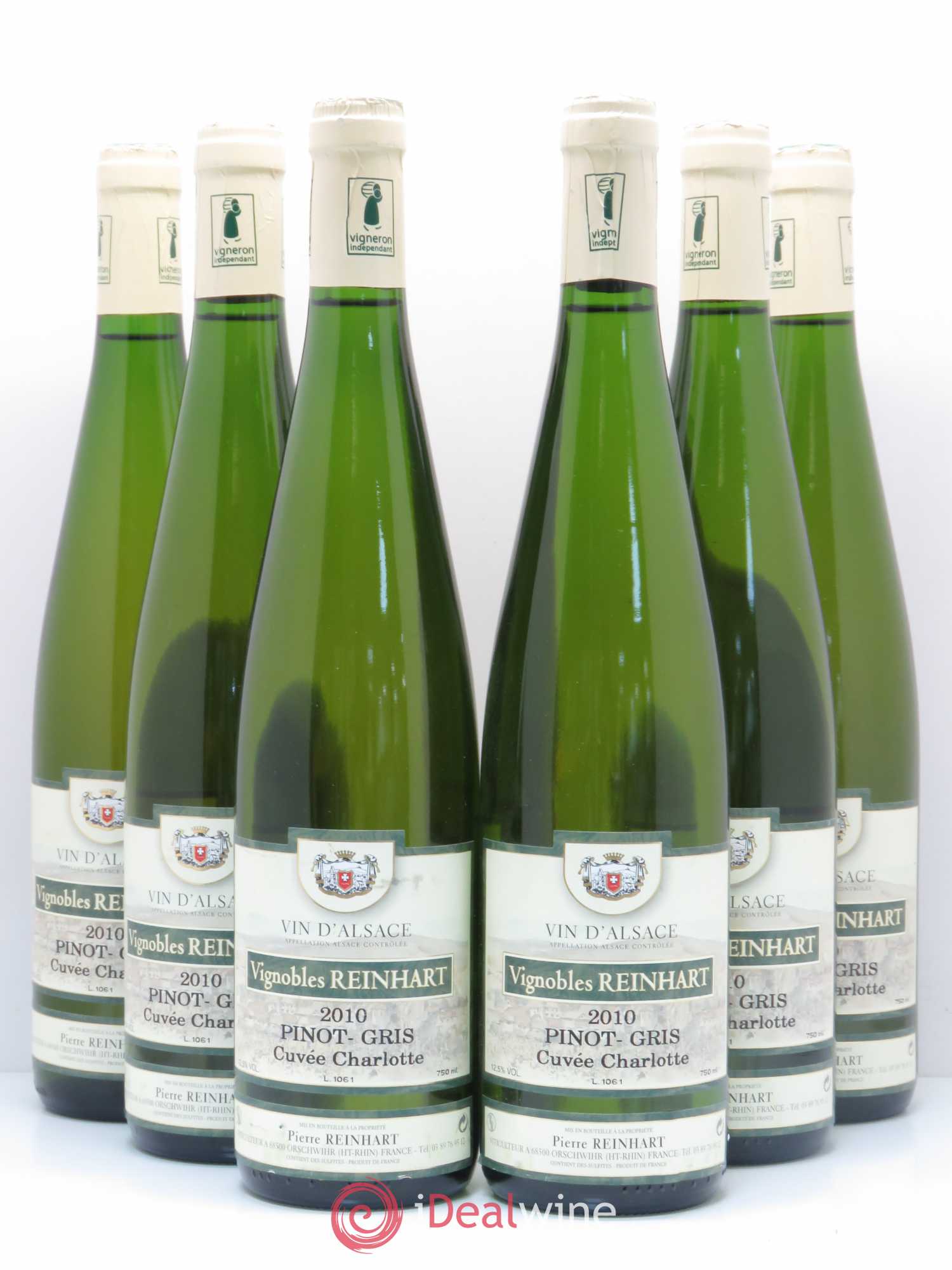 Pinot Gris Charlotte Reinhart (sans prix de réserve) 2010 - Posten von 6 Flaschen - 0