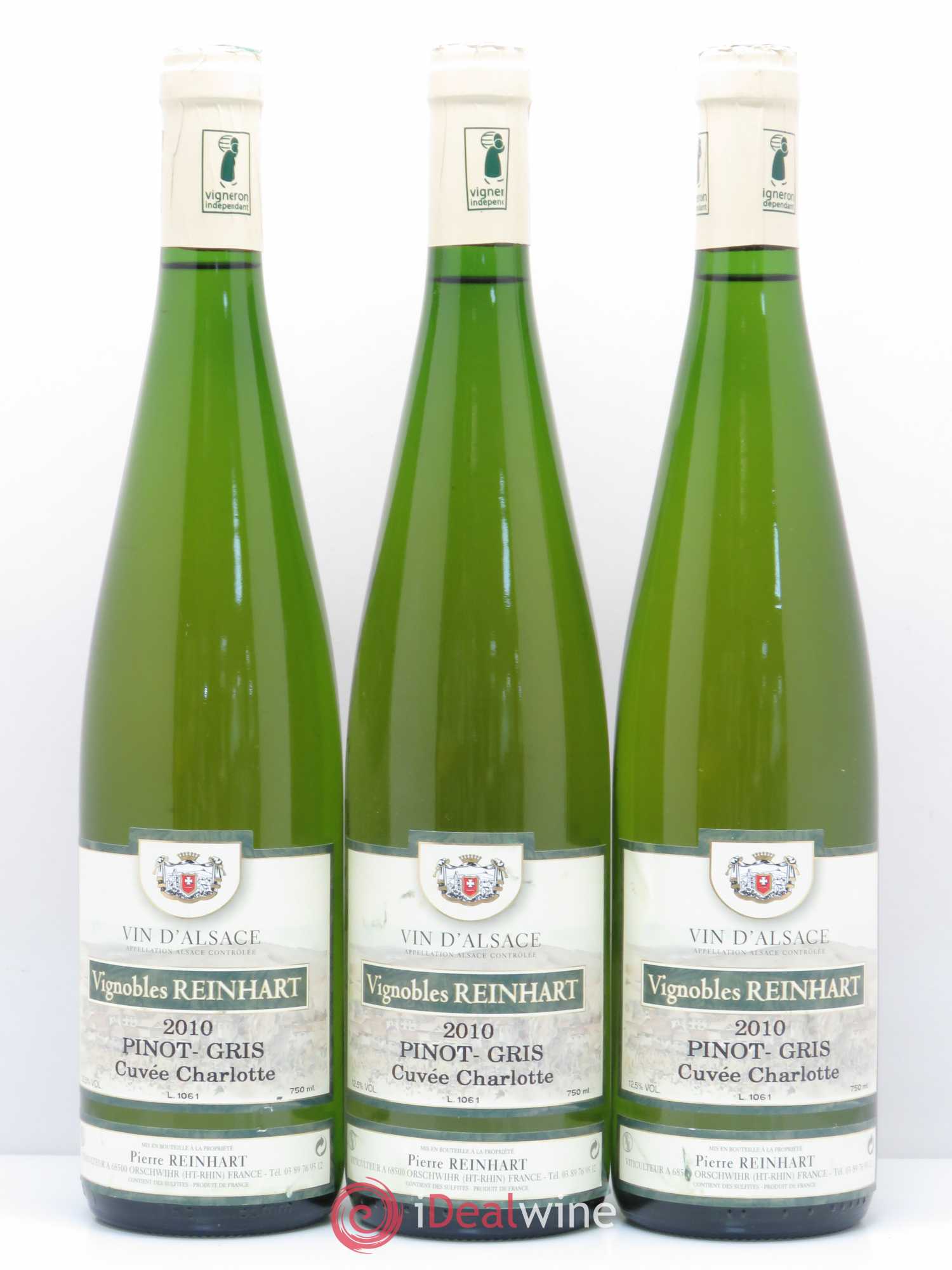 Pinot Gris Charlotte Reinhart (sans prix de réserve) 2010 - Posten von 6 Flaschen - 2
