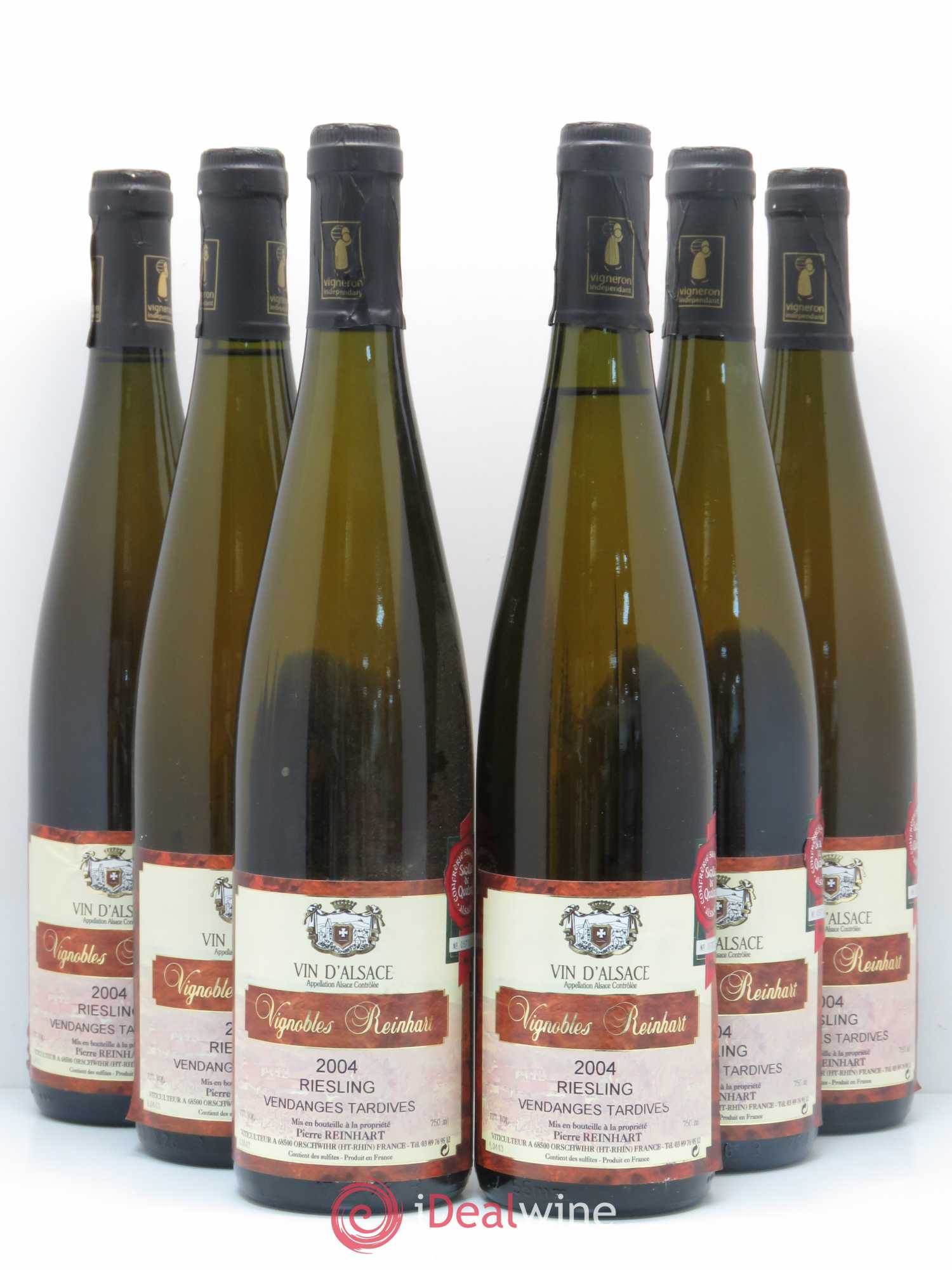 Riesling Vendanges Tardives Reinhart 2004 - Posten von 6 Flaschen - 0